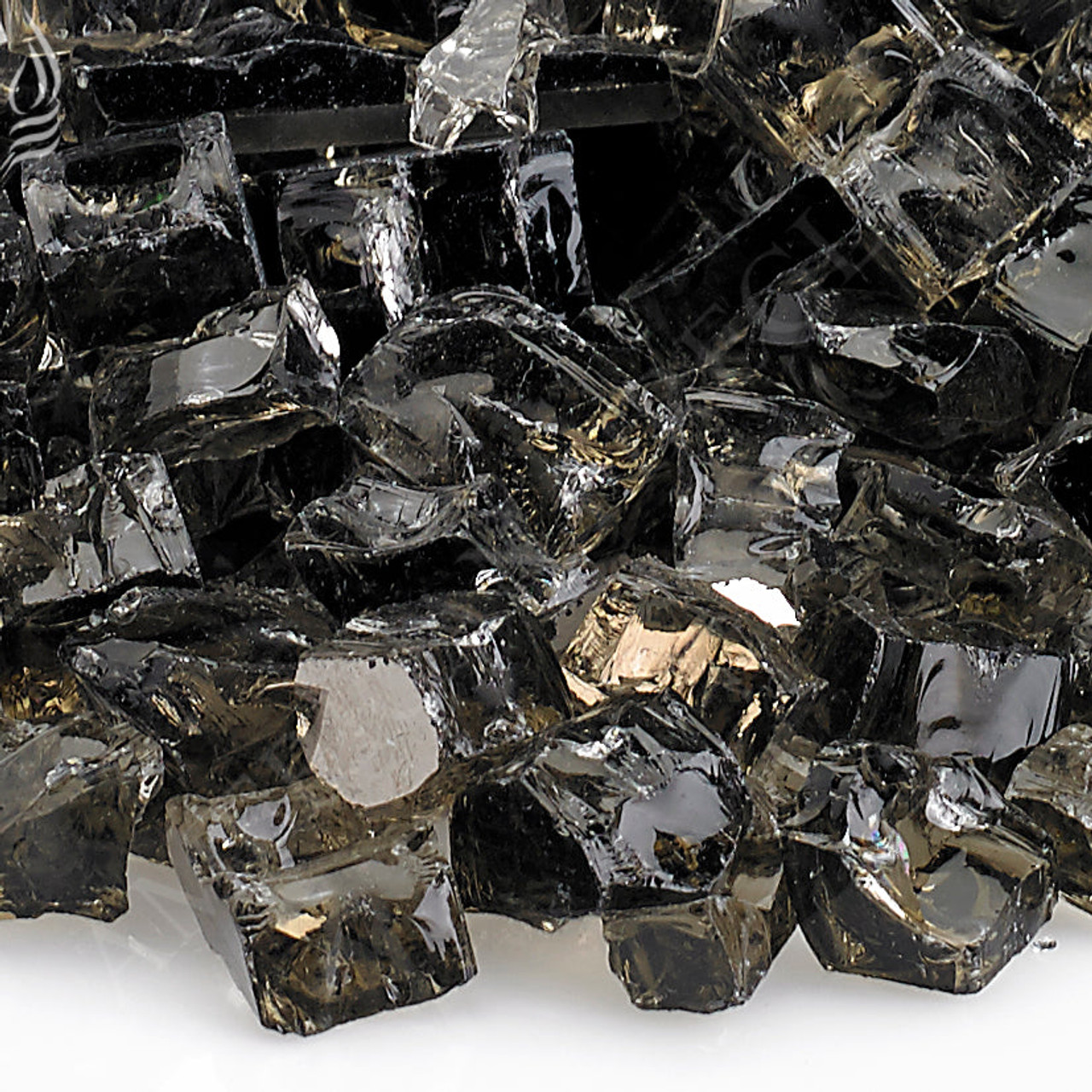 American Fire Glass 1/2" Bronze Reflective, 10 lb. Jar Fire Glass - AFFBRZRF1210J