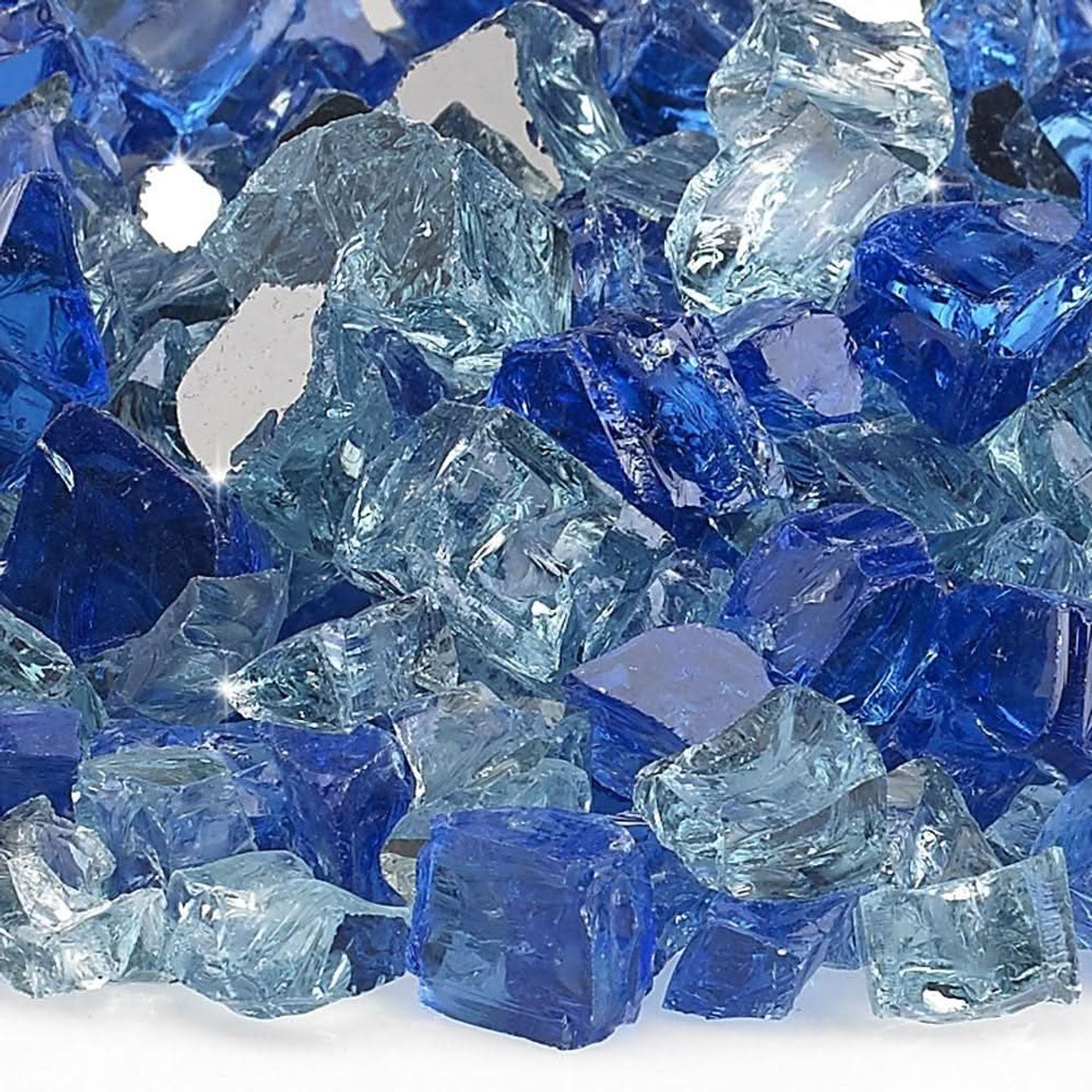 American Fire Glass 1/2" Bora Bora Reflective, 10 lb. Jar Fire Glass - AFFBBRF1210J