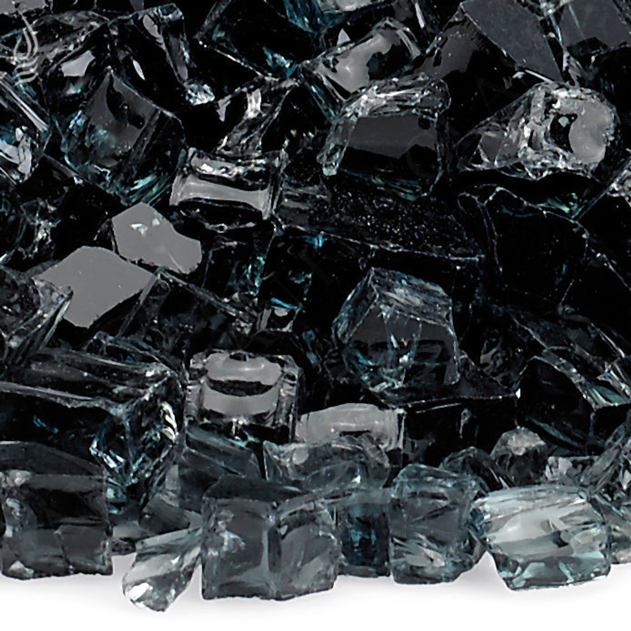 American Fire Glass 1/2" Black, 10 lb. Jar Fire Glass - AFFBLK1210J