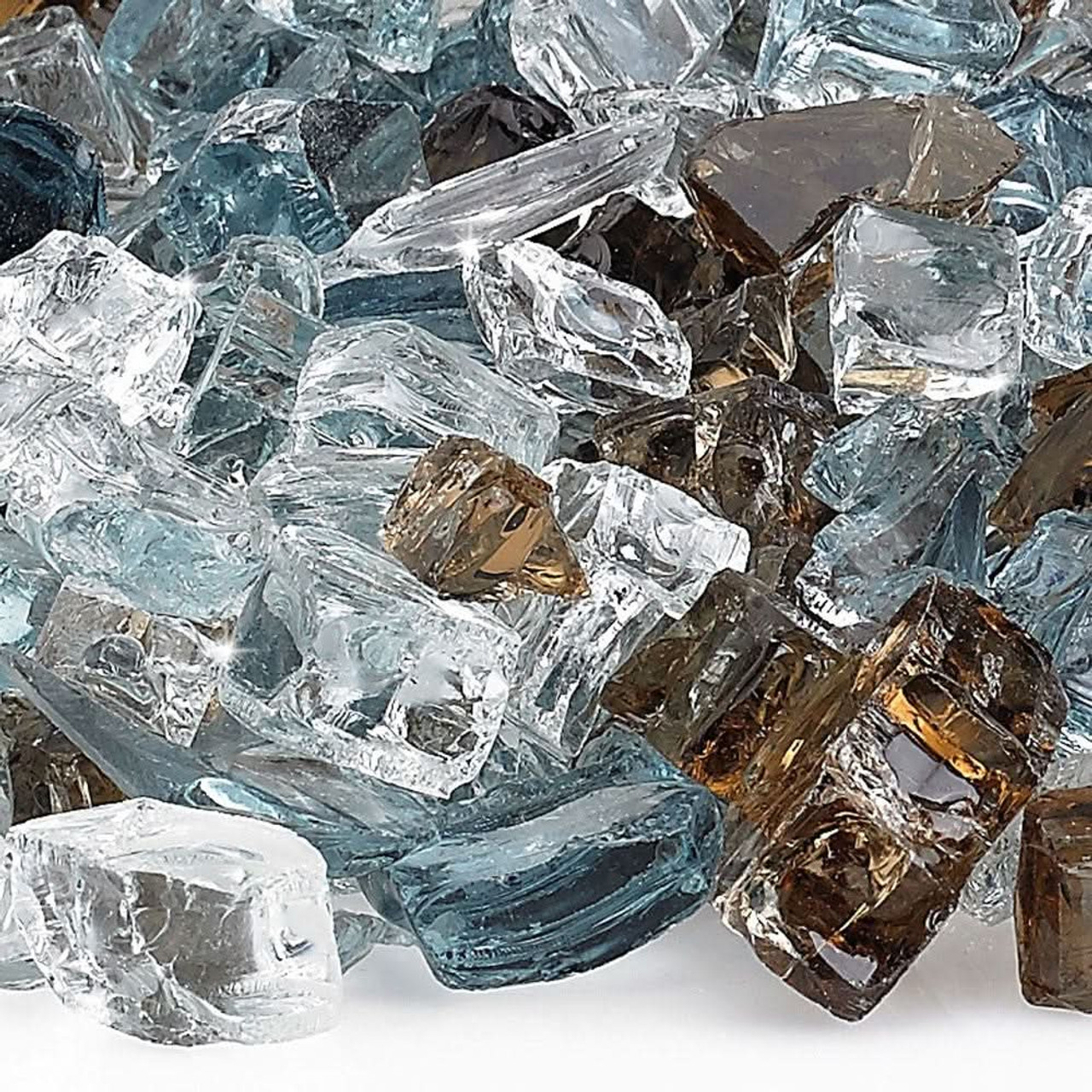 American Fire Glass 1/2 " Bali Reflective, 10 lb. Jar Fire Glass - AFFBLIRF1210J