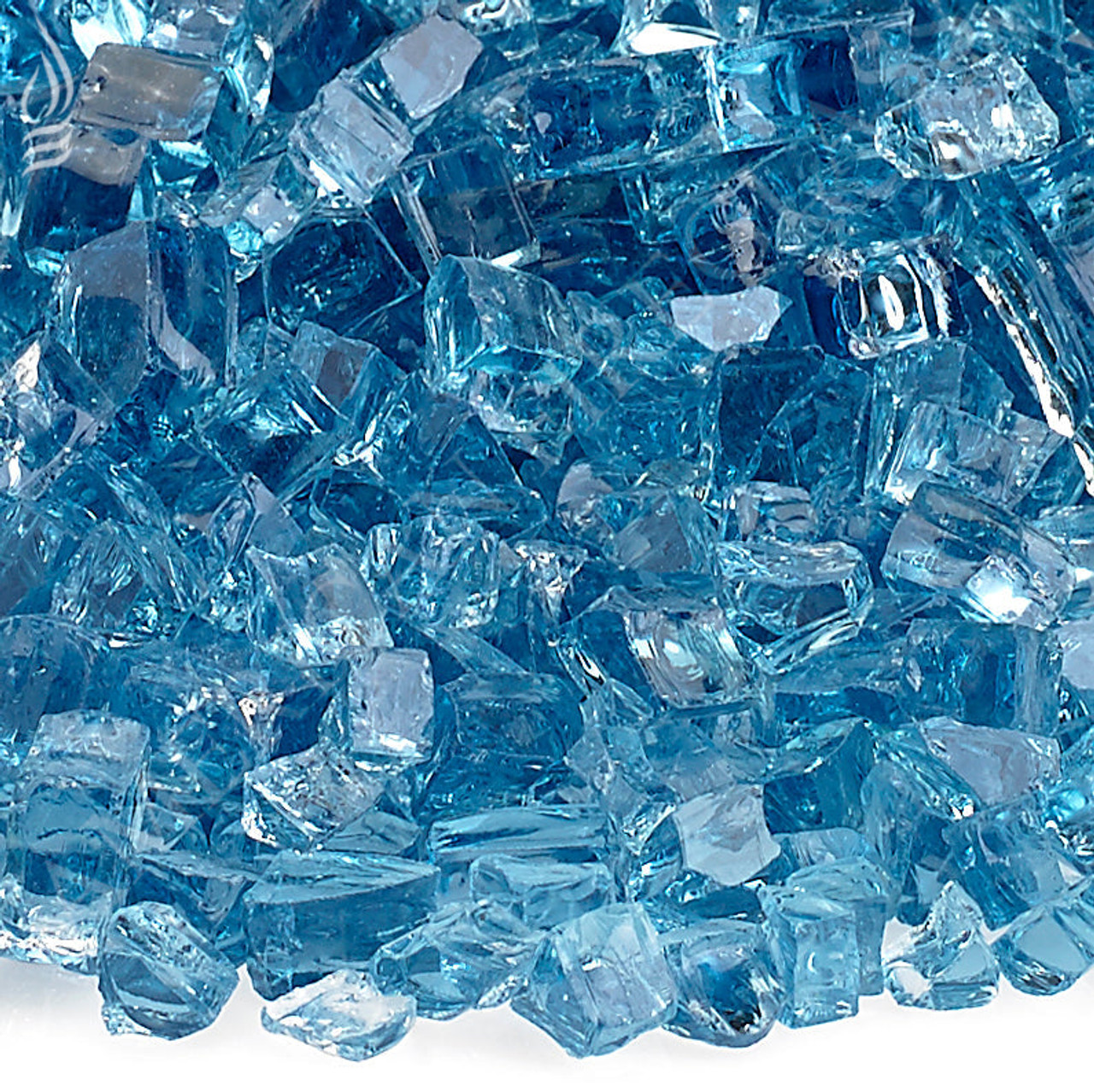 American Fire Glass 1/4" Pacific Blue, 10 lb. Jar Fire Glass - AFFPABL10J