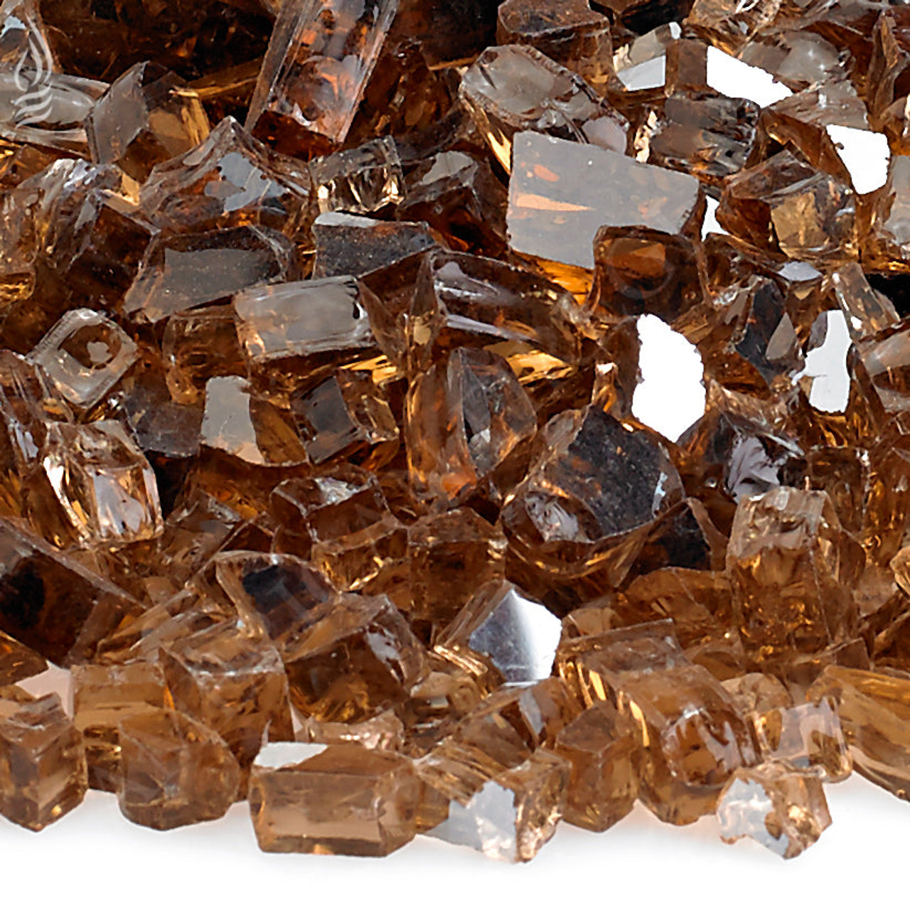 American Fire Glass 1/4" Copper Reflective, 10 lb. Jar Fire Glass - AFFCOPRF10J