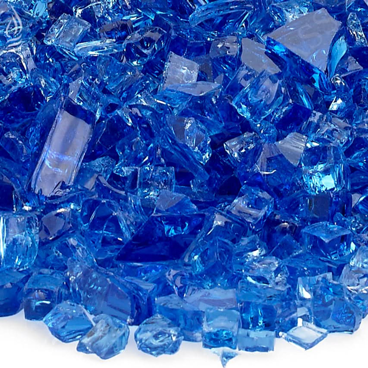 American Fire Glass 1/4" Cobalt, 10 lb. Jar Fire Glass - AFFCOBL10J