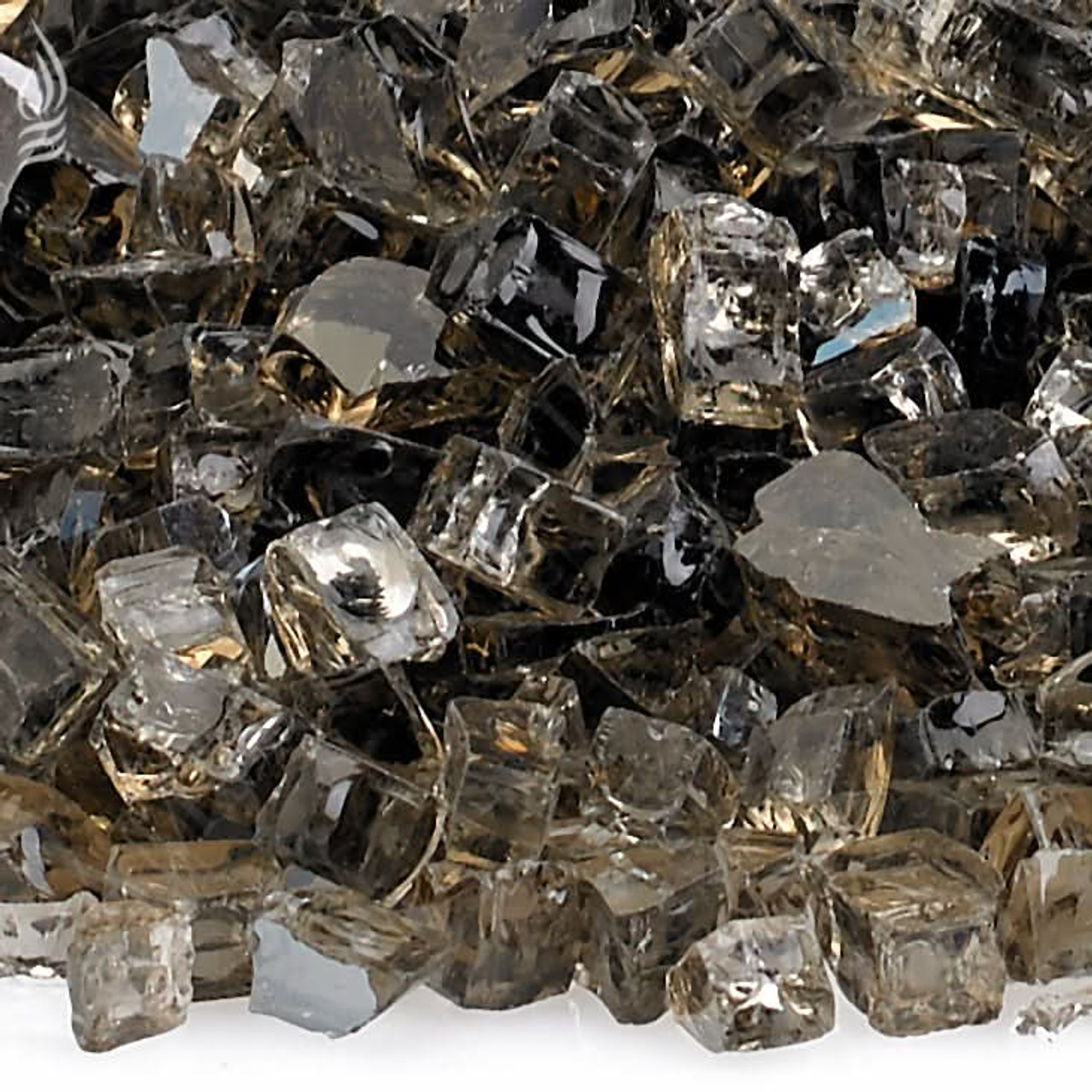 American Fire Glass 1/4" Bronze Reflective, 10 lb. Jar Fire Glass - AFFBRZRF10J