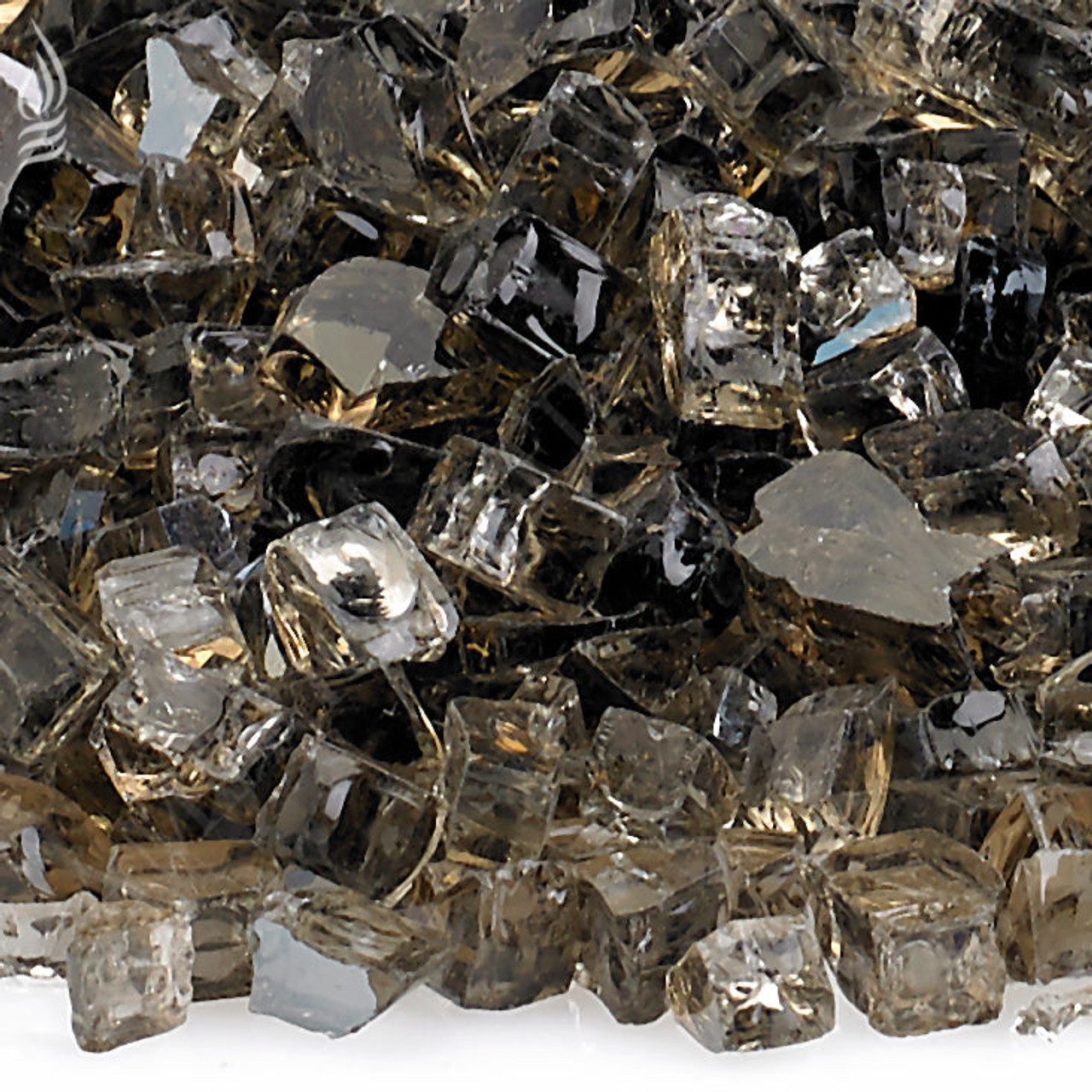 American Fire Glass 1/4" Bronze Reflective, 10 lb. Jar Fire Glass - AFFBRZRF10J
