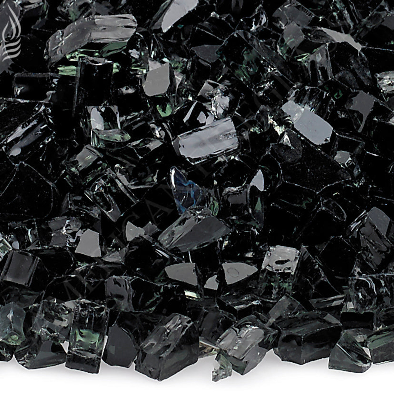 American Fire Glass 1/4" Black, 10 lb. Jar - AFFBLK10J
