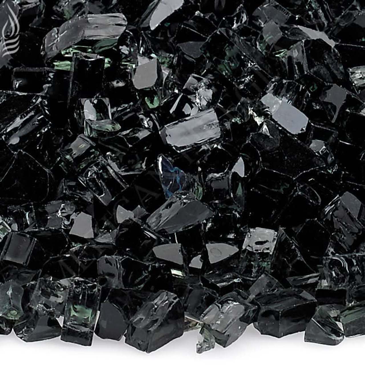 American Fire Glass 1/4" Black, 10 lb. Jar - AFFBLK10J