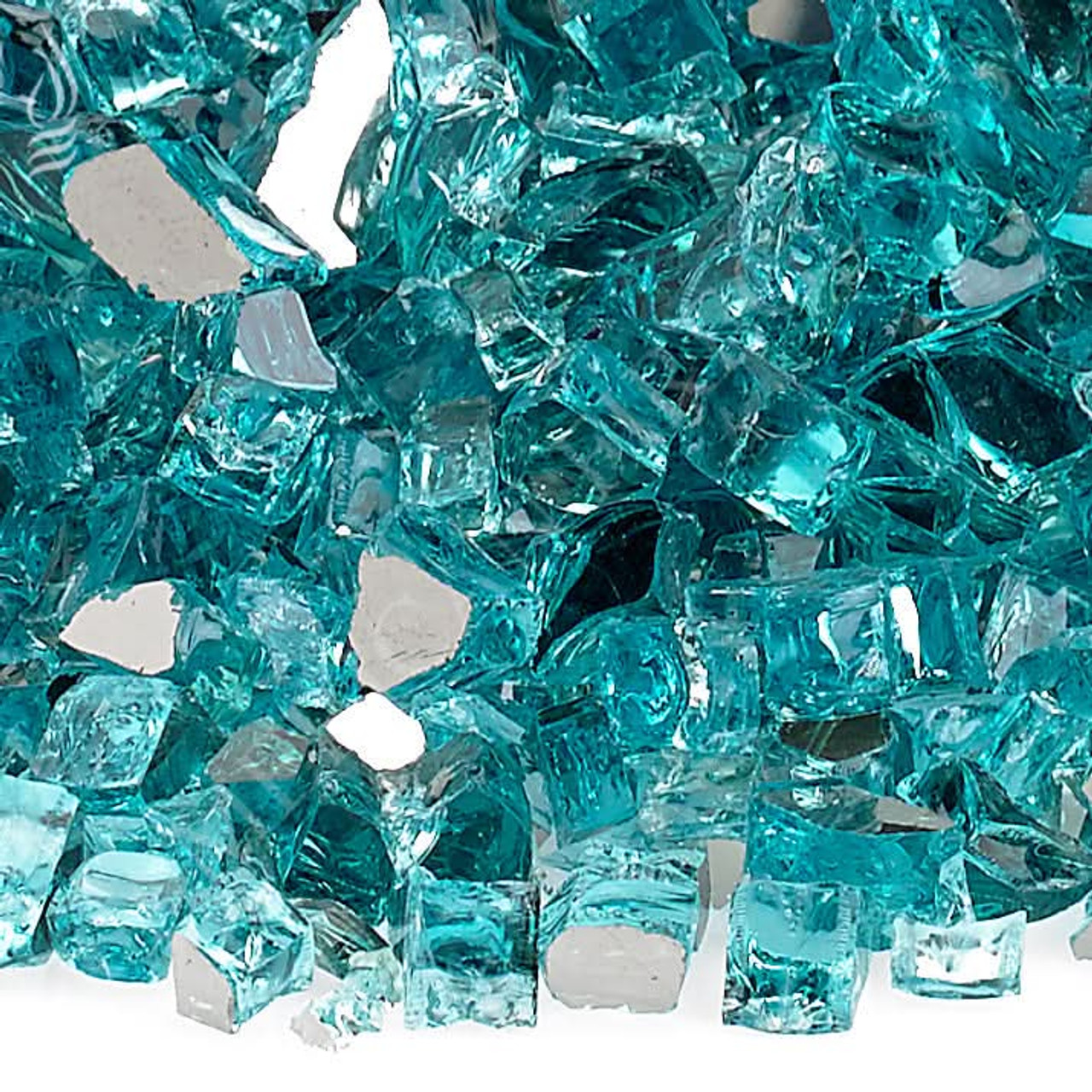 American Fire Glass 1/4" Azuria Reflective, 10 lb. Jar Fire Glass - AFFAZBLRF10J