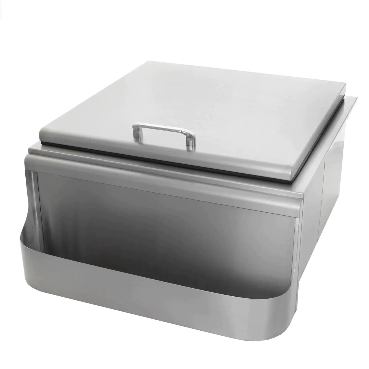 PCM 260 Series 25 Inch Slide In Ice Bin Cooler With Speed Rail & Condiment Holder - BBQ-260-SI
