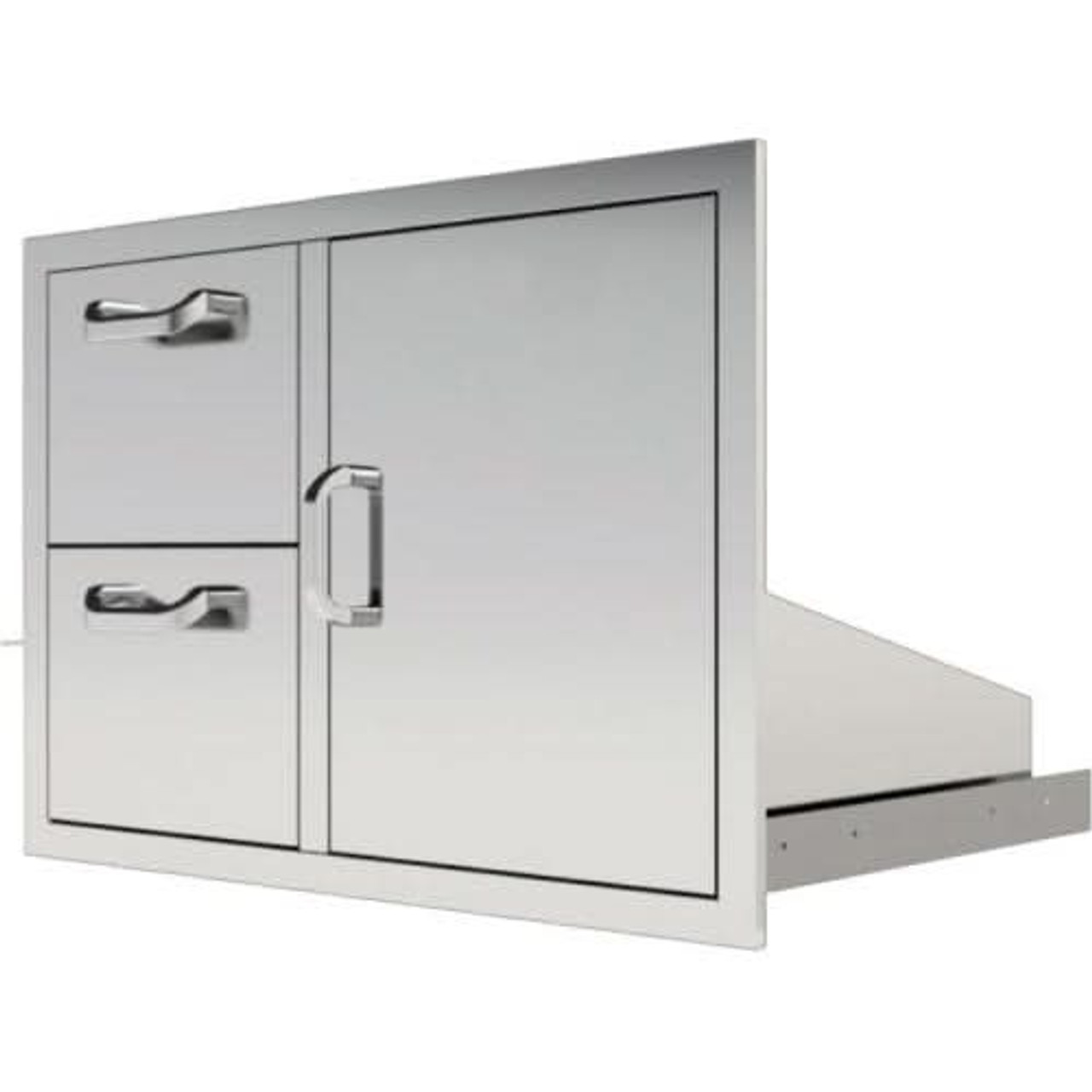 PCM 260 Series 39 Inch Double Drawer & Roll Out Trash/Liquid Propane Gas Bin On Right Combo - BBQ-260-DDC-39/TR-R