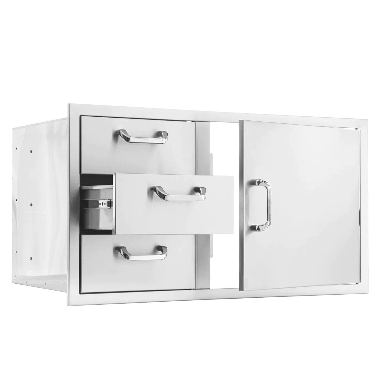 PCM 260 Series 39 Inch Access Door & Double Drawer Combo (Reversible) - BBQ-260-DDC-39