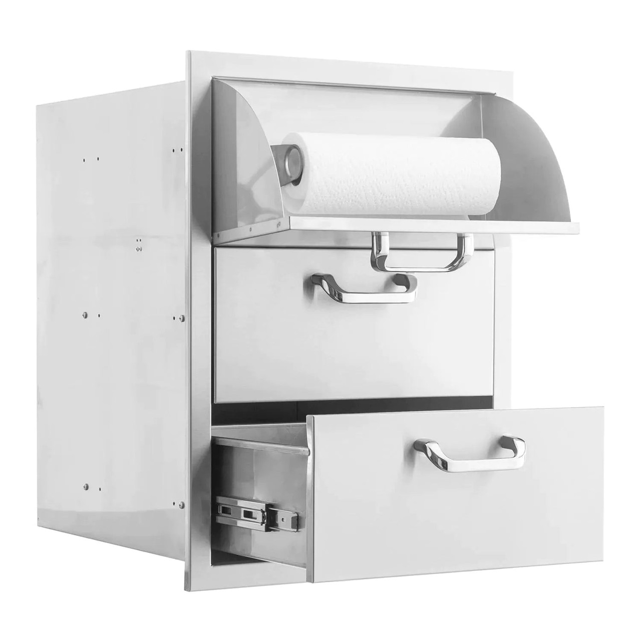 PCM 260 Series 16 Inch Triple Access Drawer With Paper Towel Holder - BBQ-260-DRW3-PTH