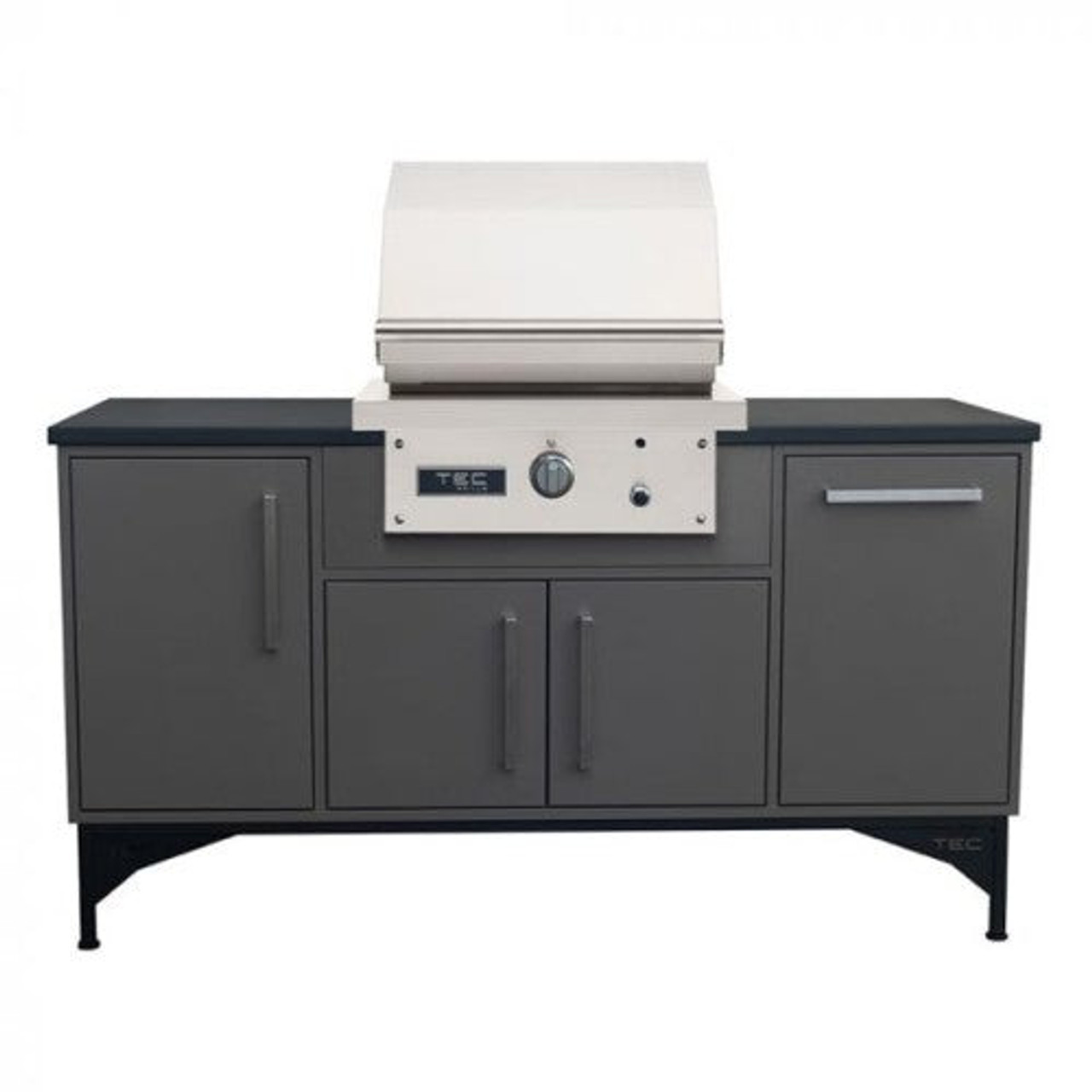 TEC Patio FR - 26-Inch 1-Burner Grill on Midcentury Modern Island (66 Inch) - Liquid Propane Gas - PFR1LPISL