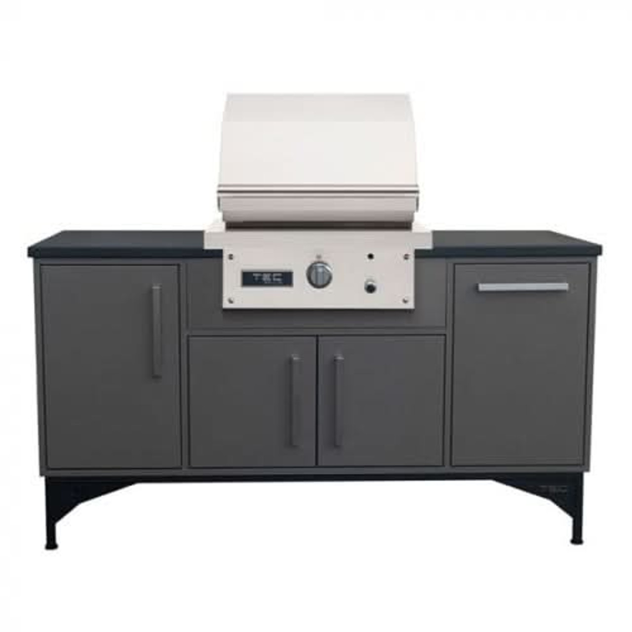 TEC Patio FR - 26-Inch 1-Burner Grill on Midcentury Modern Island (66 Inch) - Liquid Propane Gas - PFR1LPISL