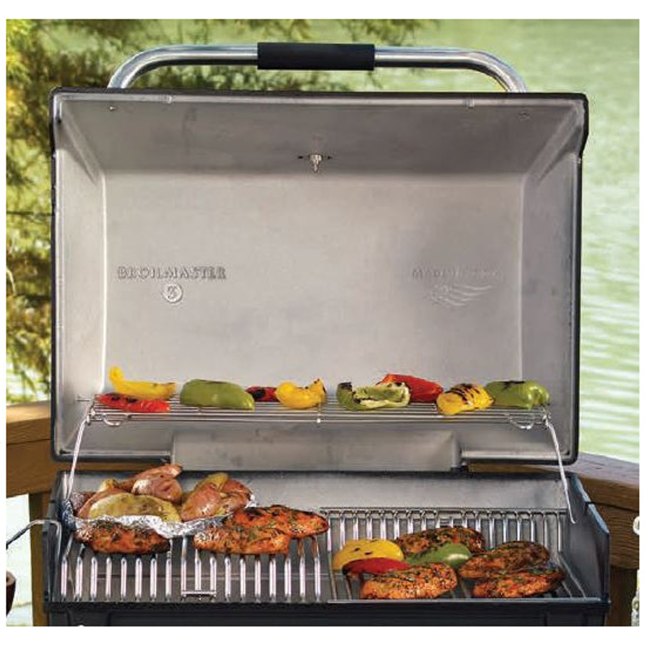 Broilmaster Premium Series-  24-Inch 2-Burner Built-In Grill with Standard Burners - Liquid Propane Gas - P4XF