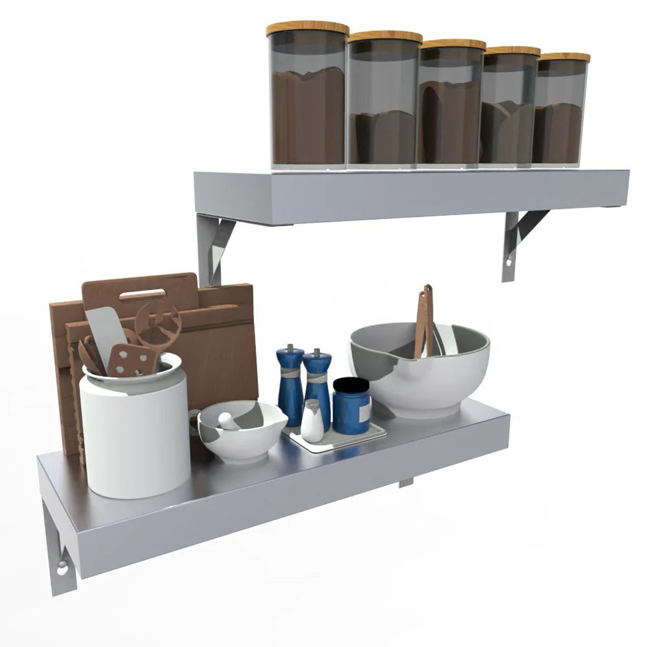 Sunstone 304 Stainless Steel Sturdy Wall Shelf - SCC30KB-WLSHELF