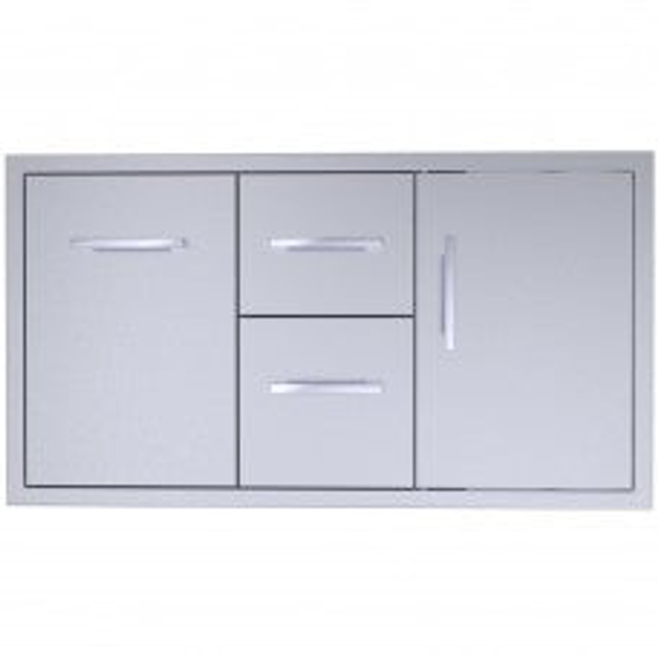 Sunstone 42" Beveled Style Double Drawer & Door Combo w/Removable Support Frame - BA-DDC42