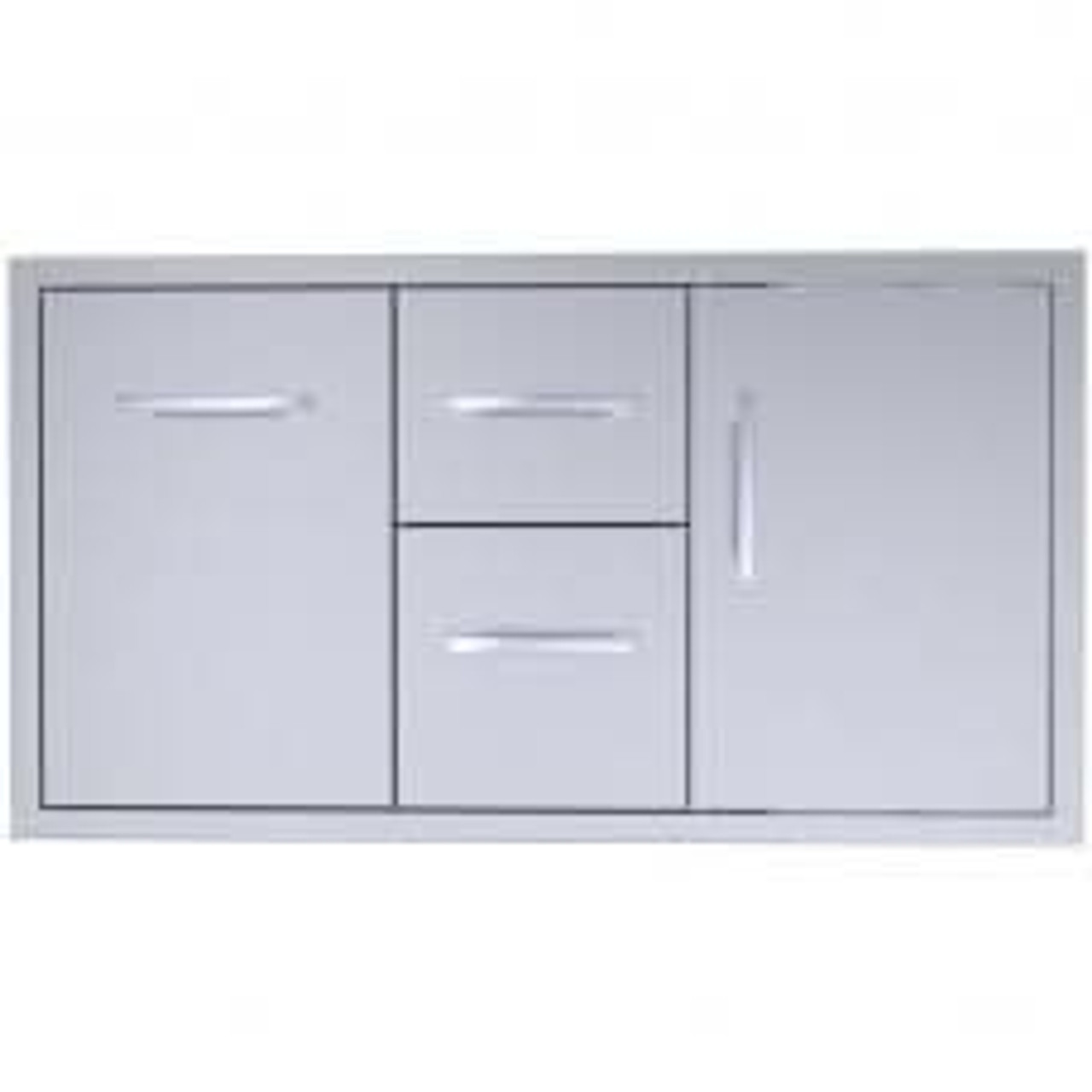 Sunstone 42" Beveled Style Double Drawer & Door Combo w/Removable Support Frame - BA-DDC42