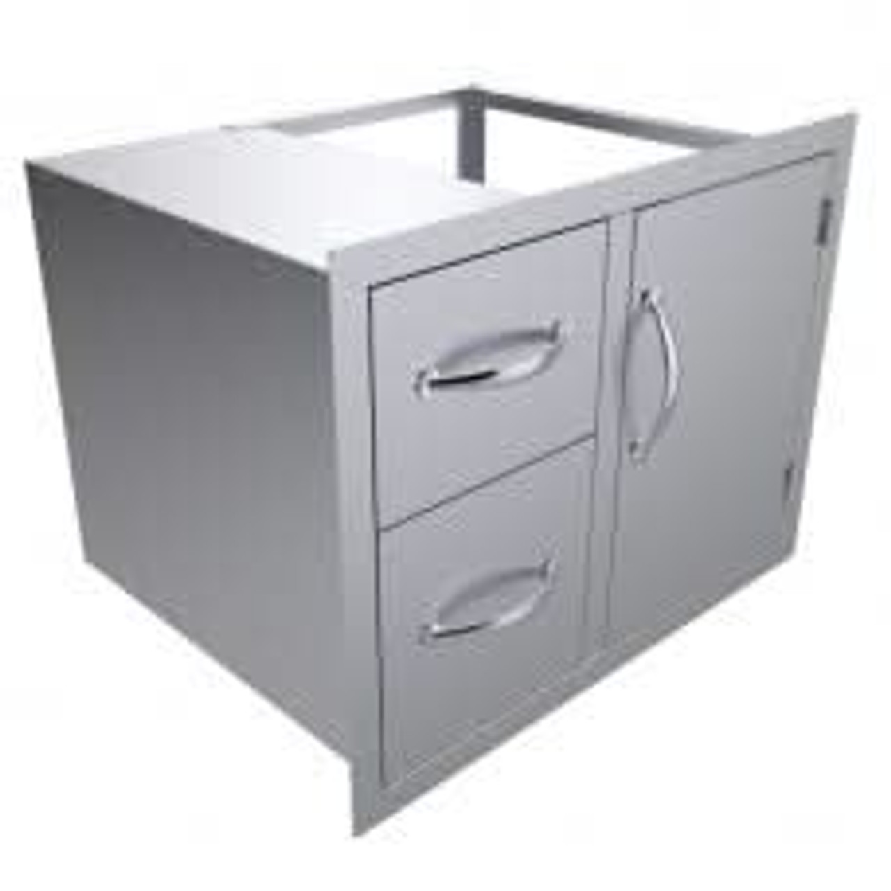 Sunstone 30" Beveled Style Double Drawer & Door Combo w/Removable Support Frame - BA-DDC30