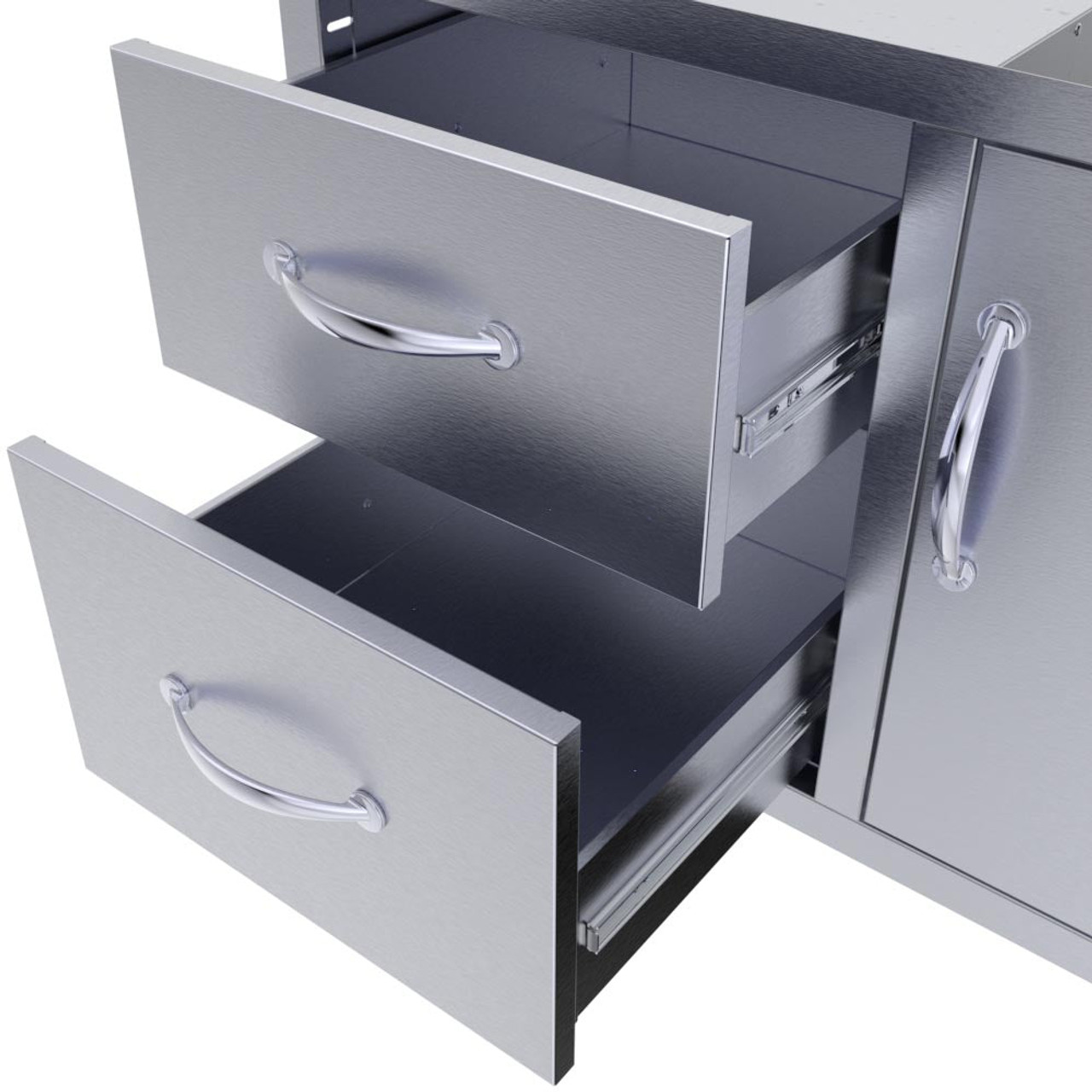 Sunstone 36" Classic Series Flush Style Double Drawer & Door Combo - C-DDC36