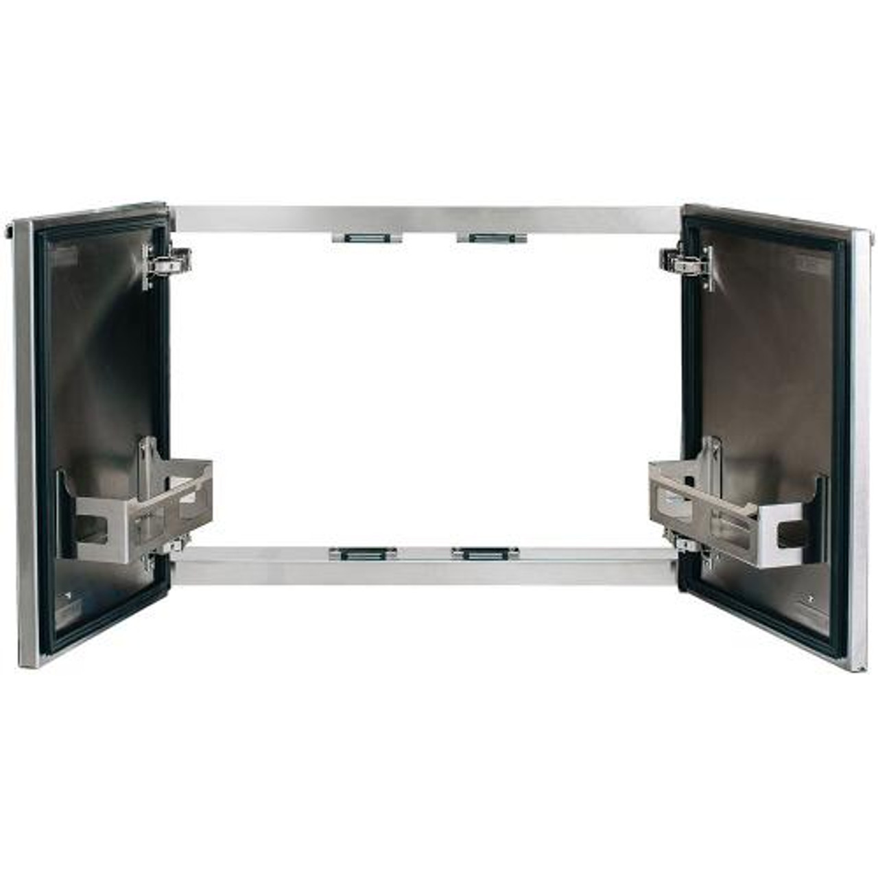 Summerset Madera 30 Inch Stainless Steel and Teak Wood Double Access Door - SSMDD-30-TK