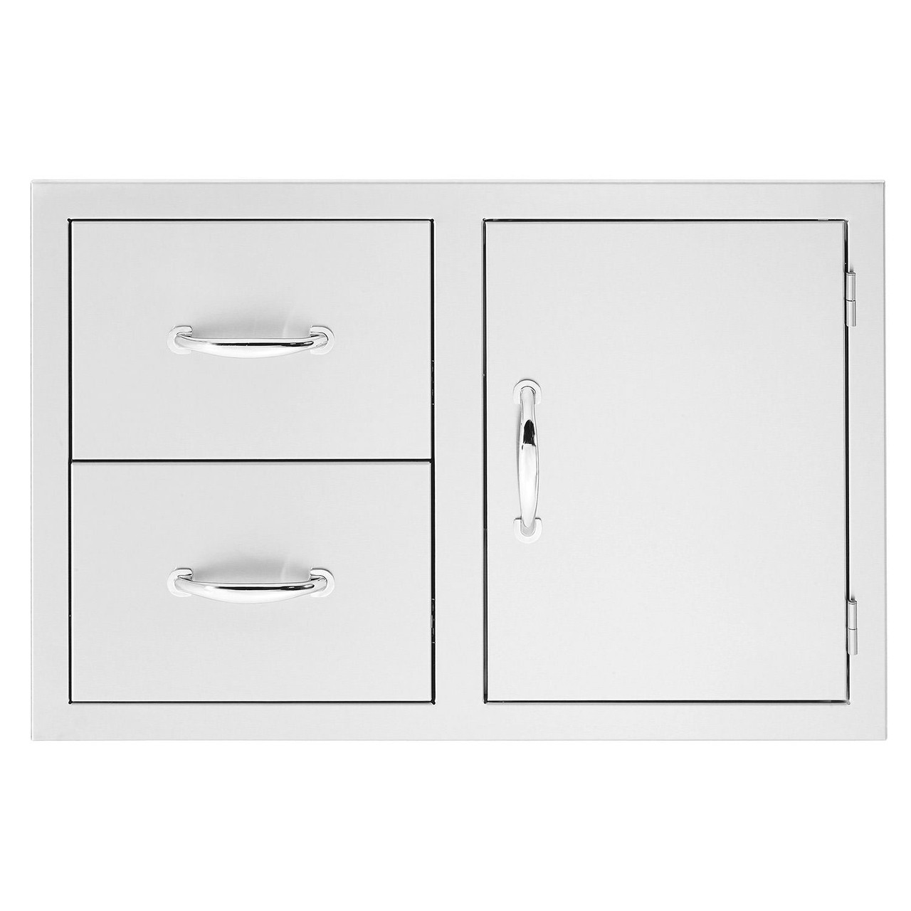 Summerset 30 Inch Stainless Steel Flush Mount Access Door & Double Drawer Combo - SSDC2-33