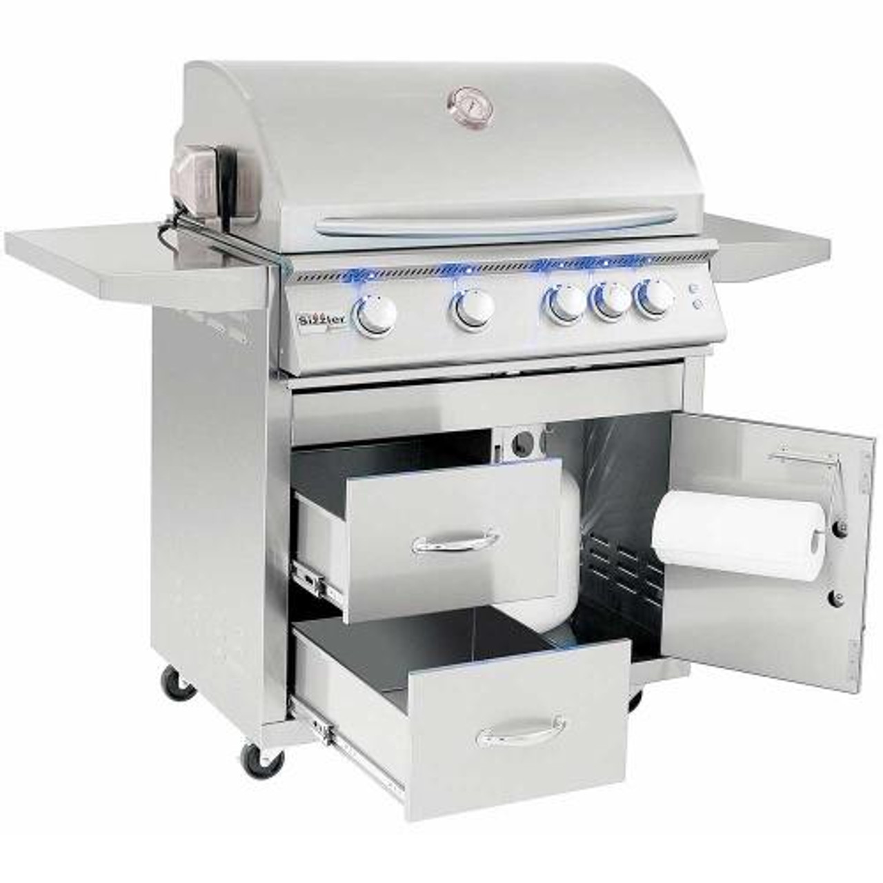 Summerset Sizzler PRO - 32-Inch 4-Burner Built-In Grill - Natural Gas - SIZPRO32-NG