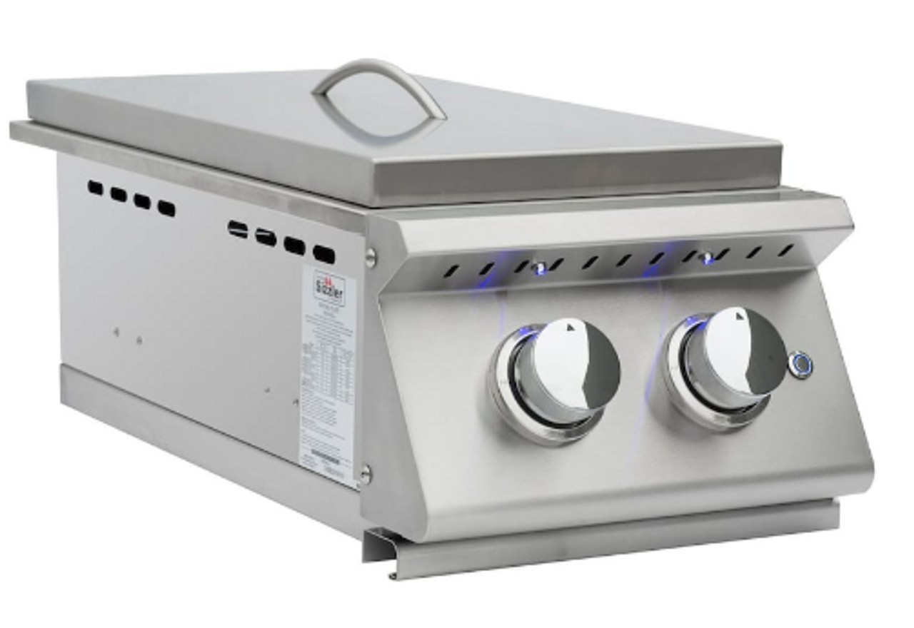 Summerset Sizzler Pro Double Side Burner Liquid Propane Gas - SIZPROSB2-LP