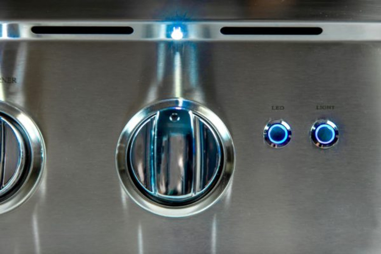 Sole Gourmet TR Series - 32-Inch 3-Burner Built-In Grill with Light and Rotisserie - Liquid Propane Gas - 321BQRTRLLP