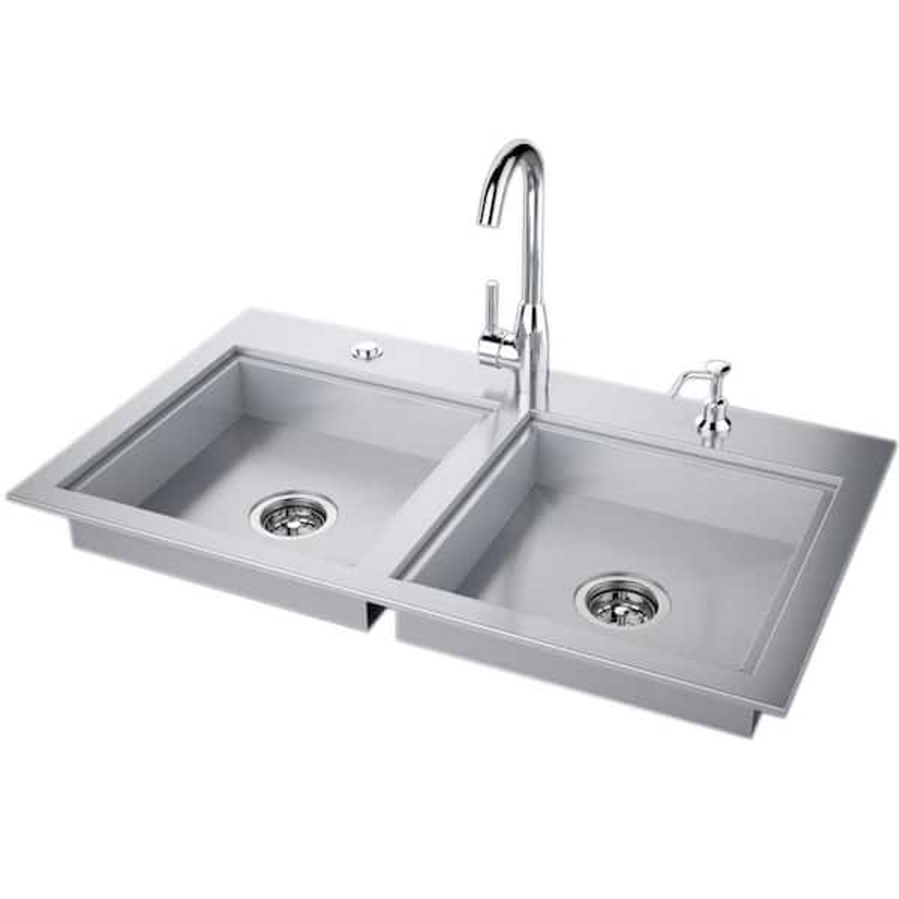 Sunstone Outdoor Rated ADA Compliant Drop In Double Sinks - ADASK37