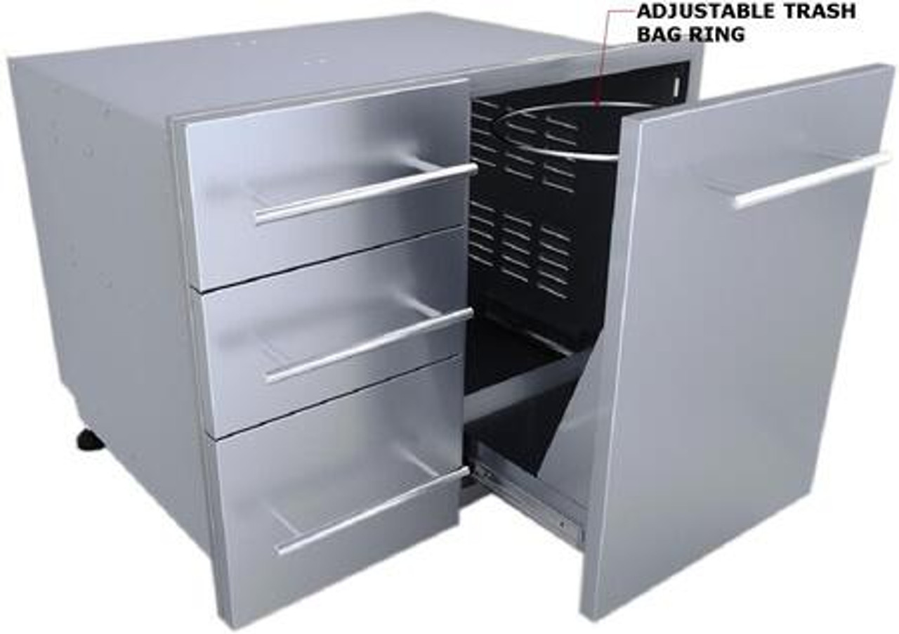Sunstone Designer Raised Triple Drawer - DE-LPCTD30