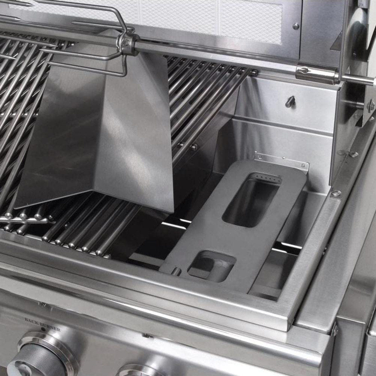RCS Cutlass Pro - 38-Inch 4-Burner Built-In Grill with Blue LED Lights and Rear Burner - Liquid Propane Gas - RON38ALP