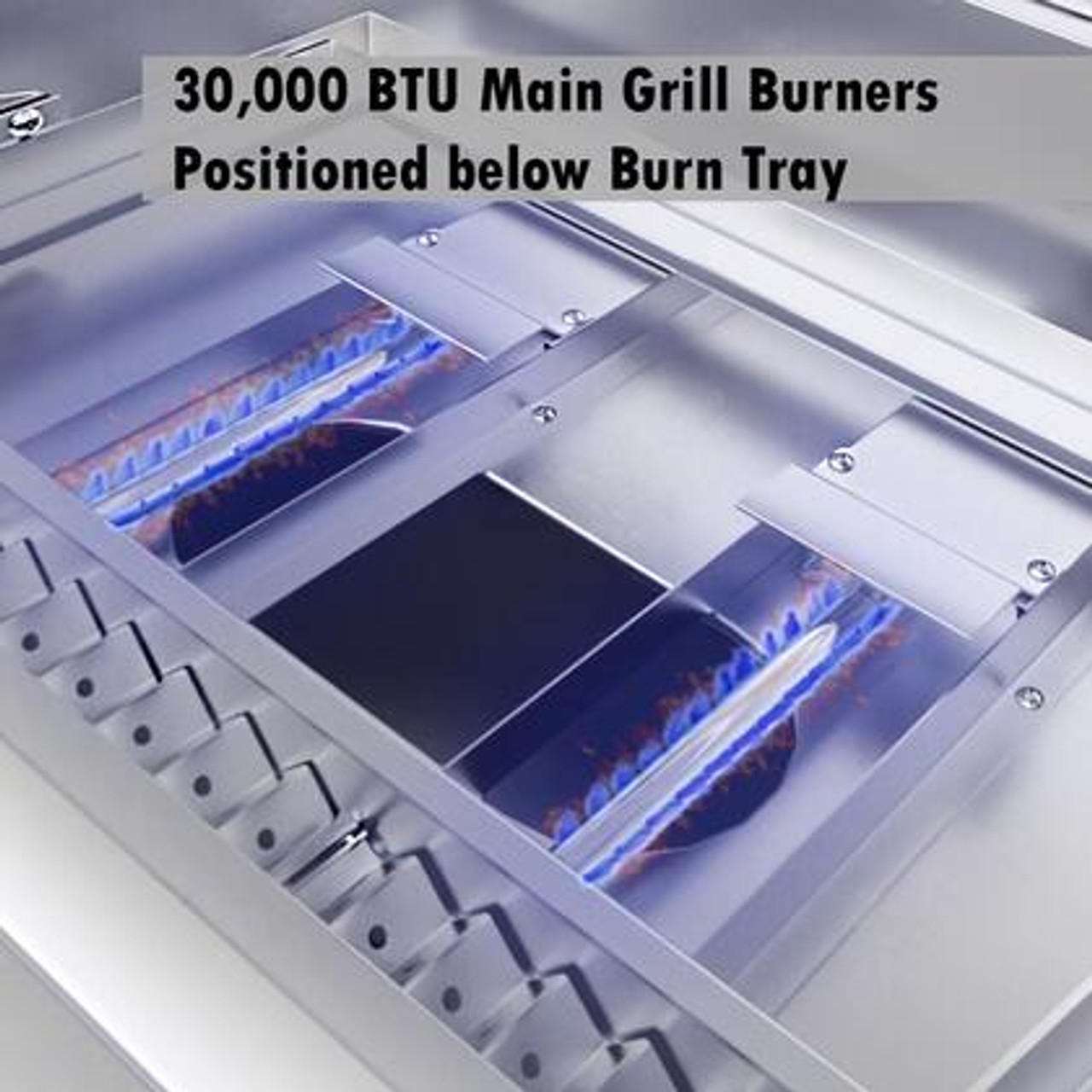Sunstone - 30-Inch 3-Burner Built-In Grill Hybrid - Liquid Propane Gas - SUNCHSZ30IR-LP
