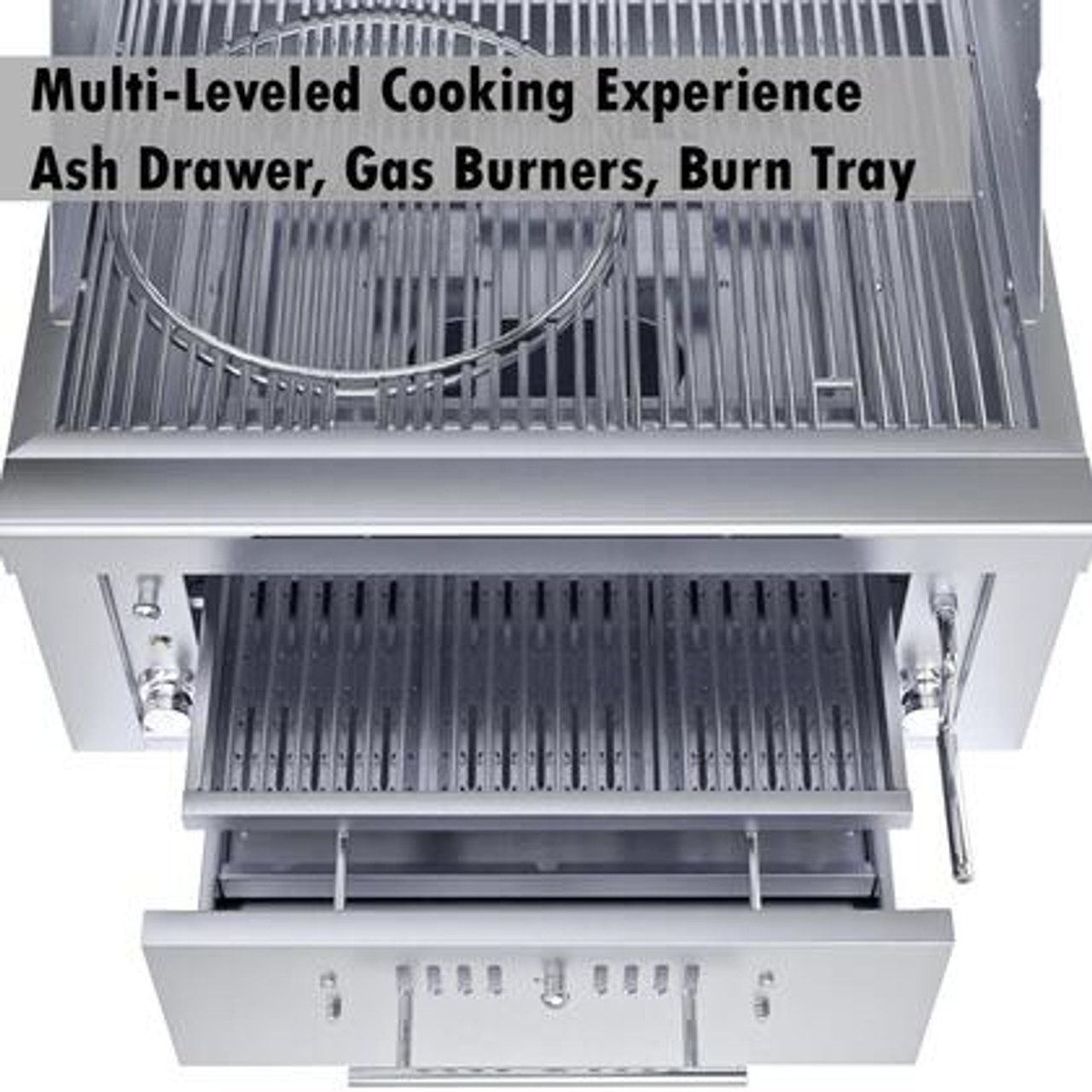 Sunstone - 30-Inch 3-Burner Built-In Grill Hybrid - Liquid Propane Gas - SUNCHSZ30IR-LP