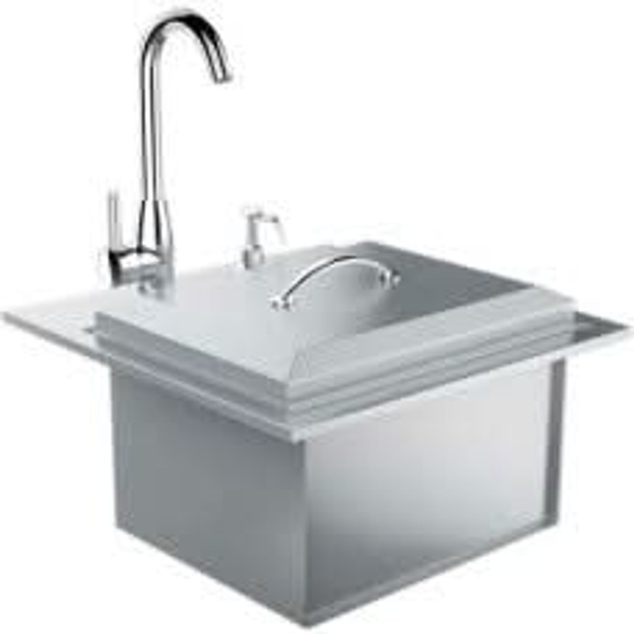 Sunstone Commercial Sinks with Lid and Cutting Board, 21 Inch - B-PS21