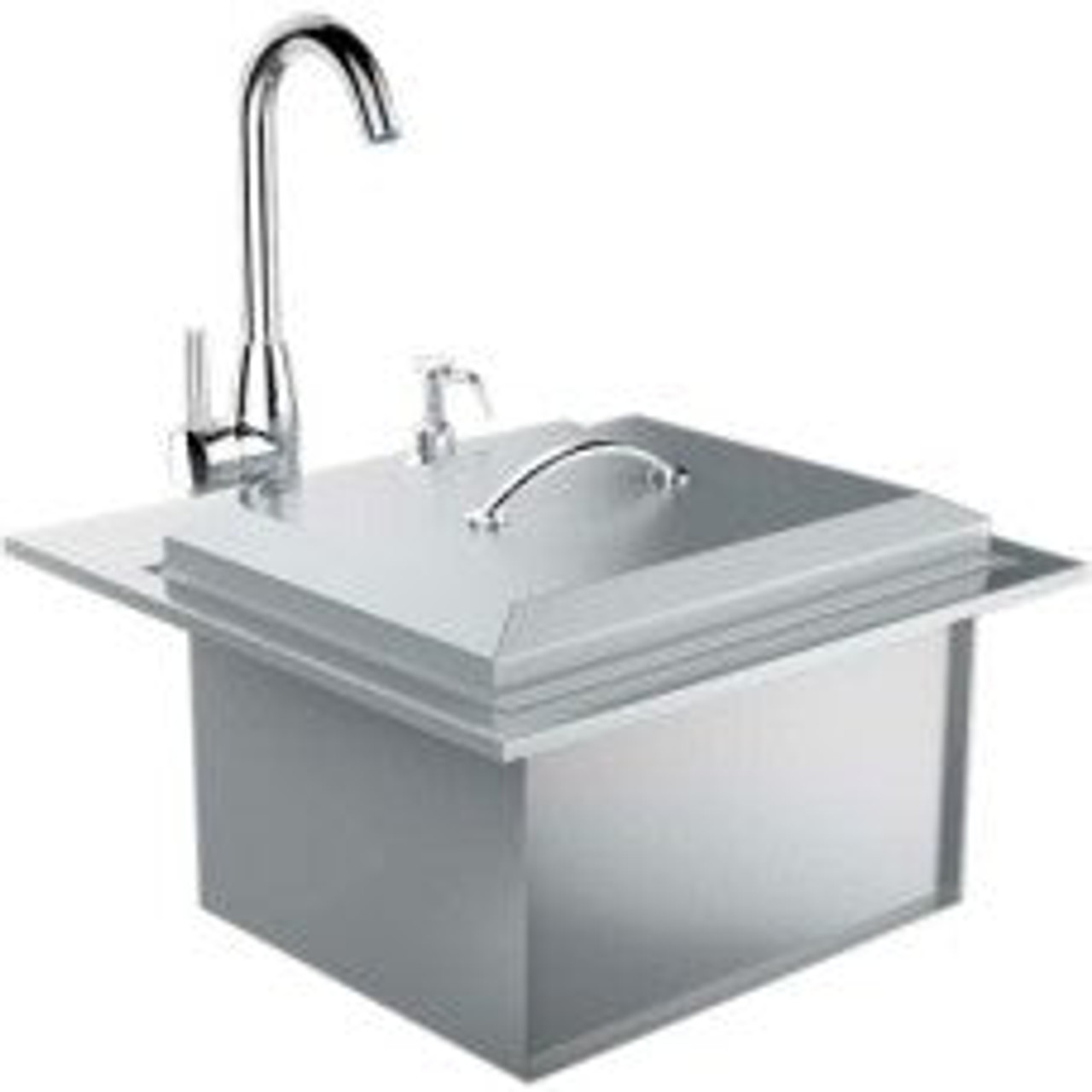 Sunstone Commercial Sinks with Lid and Cutting Board, 21 Inch - B-PS21