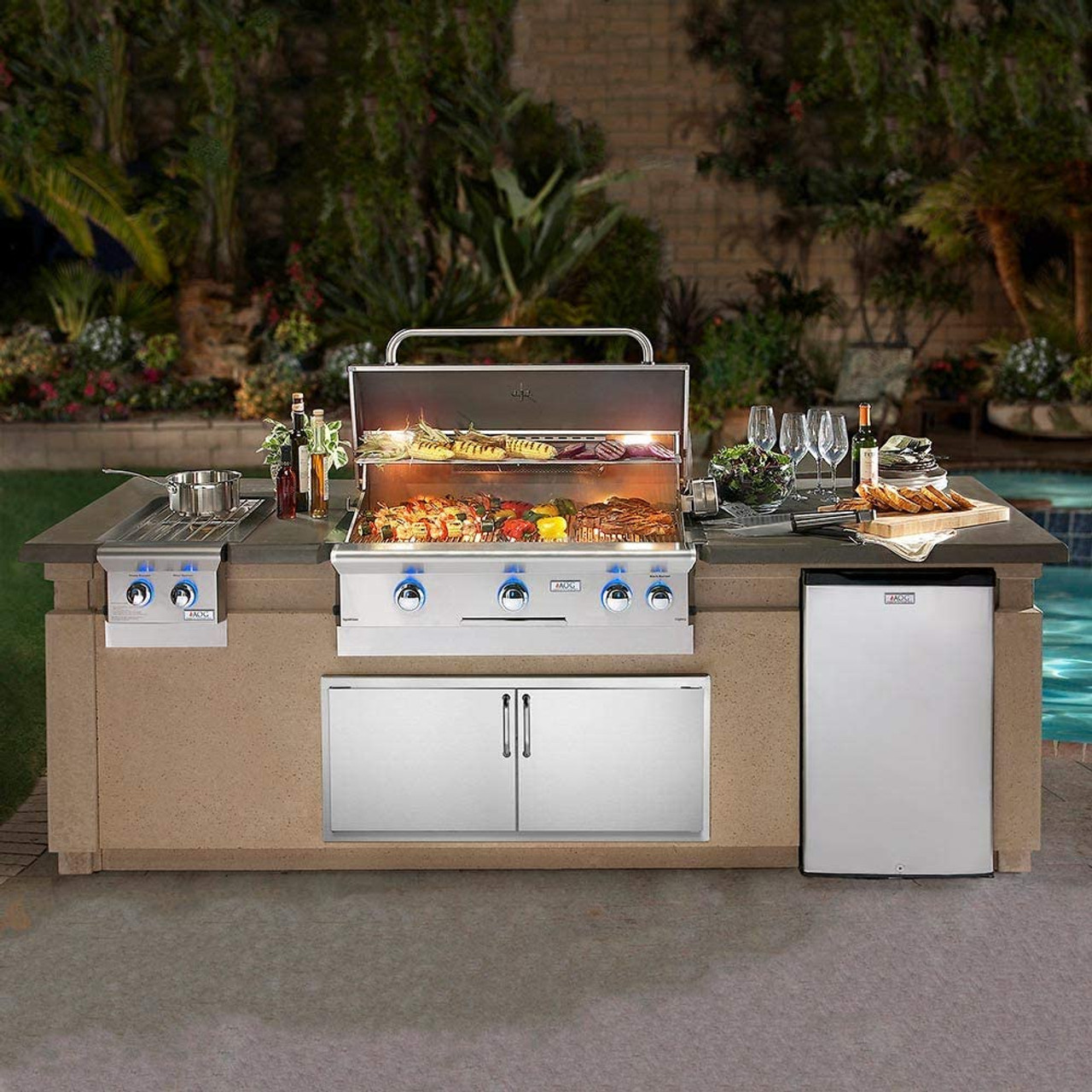 American Outdoor Grill T-Series - 30-Inch 3-Burner Built-In Grill - Natural Gas - AOG30NBT