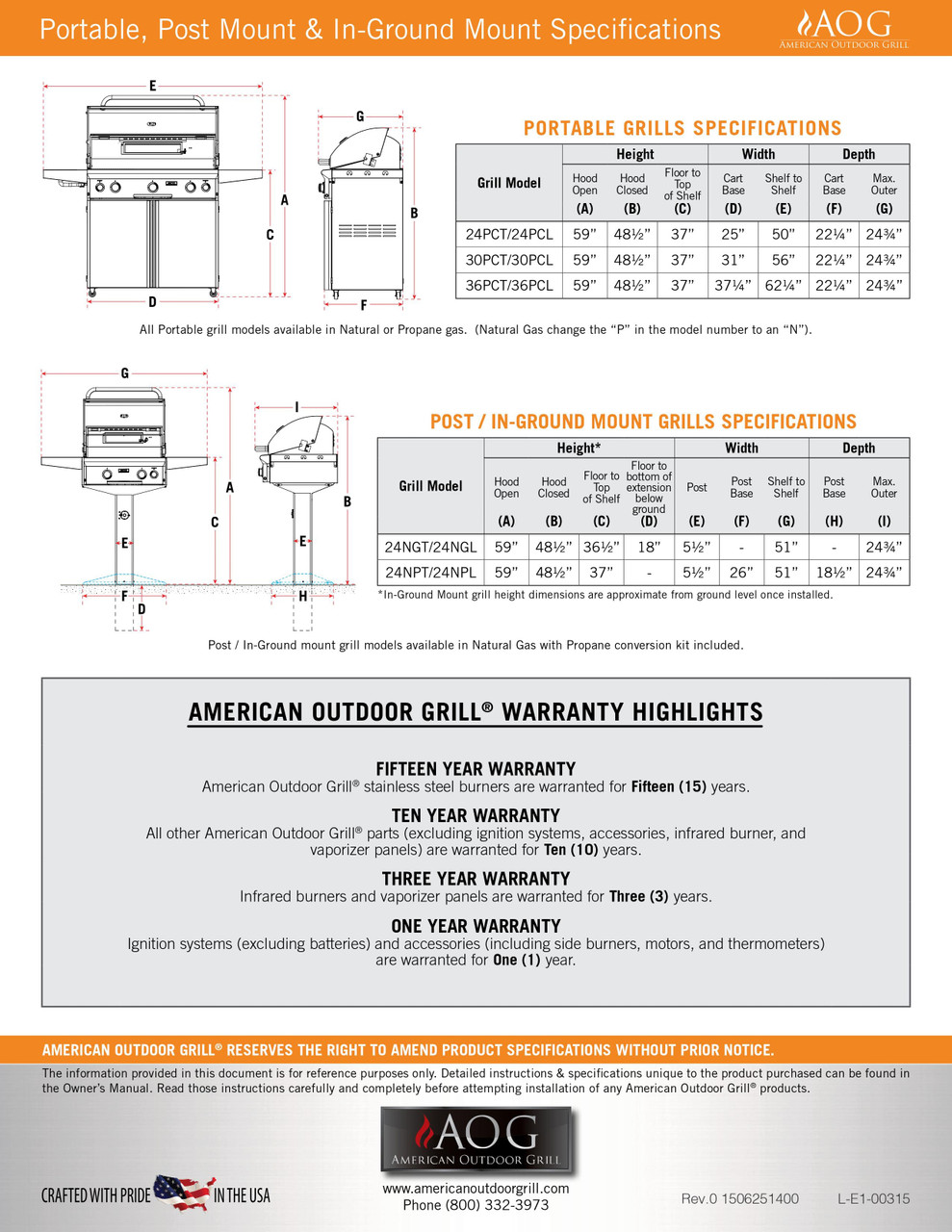 American Outdoor Grill T-Series - 24-Inch 2-Burner Freestanding Grill on Pedestal  - Natural Gas - AOG24NPT00SP