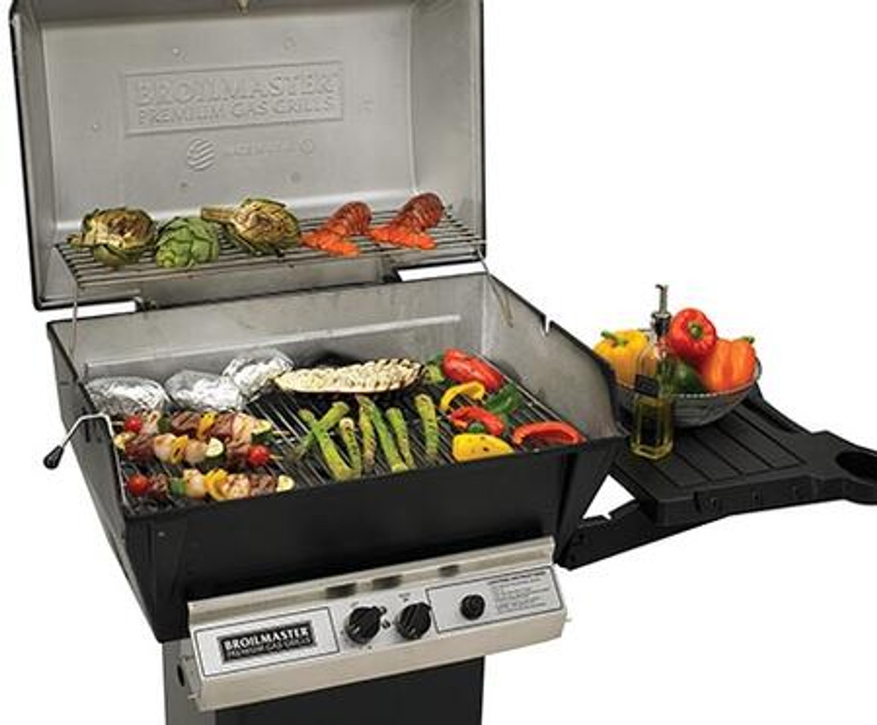 Broilmaster Deluxe Series - 27-Inch 2-Burner Post Mount Grill - Natural Gas - H3PK3N