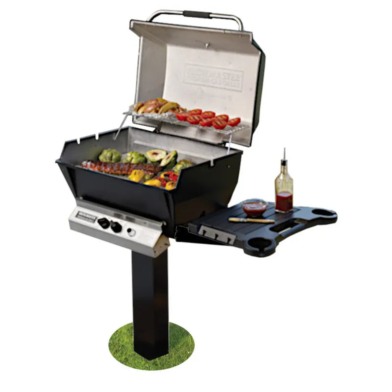 Broilmaster Deluxe Series - 24-Inch 2-Burner Post Mount Grill - Natural Gas - H4PK3N
