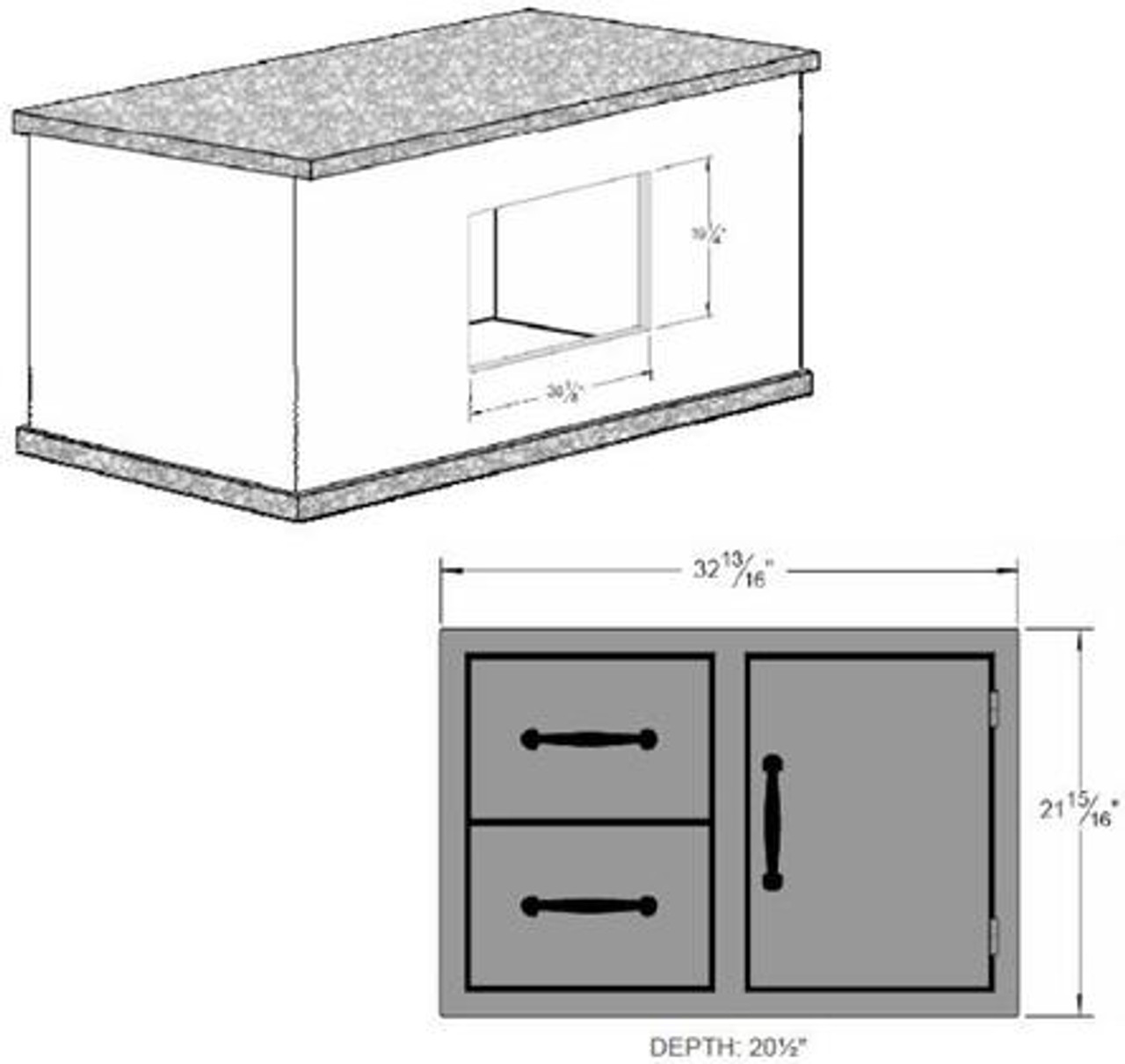 Sole Gourmet 20"x30" Door/Drawer Combo - DDC20X30