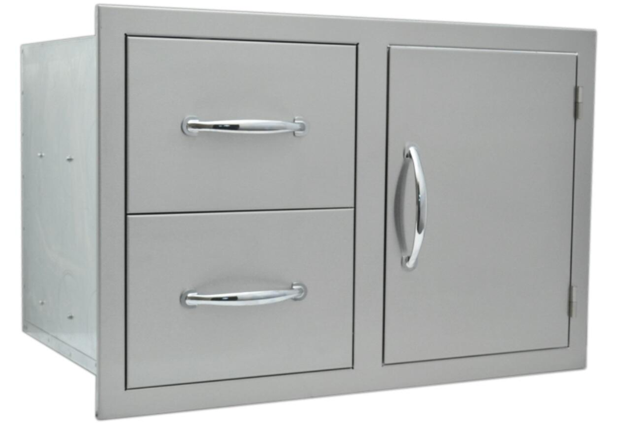 Sole Gourmet 20"x30"443SS Door Drawer Combo Double Lined - DXDDC20X30