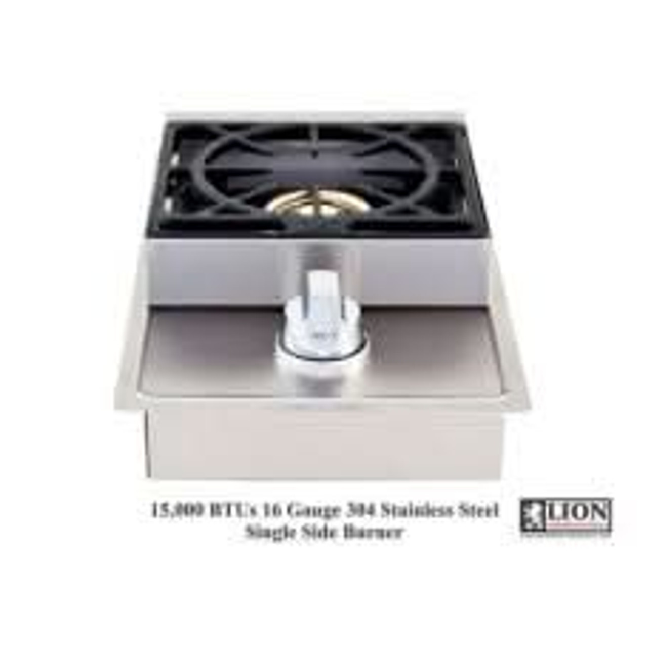 Lion Stainless Steel Drop In Natural Gas Single Side Burner - L5631