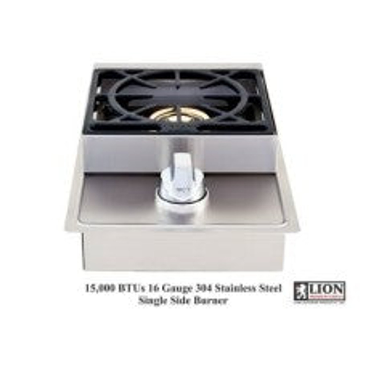 Lion Stainless Steel Drop In Natural Gas Single Side Burner - L5631