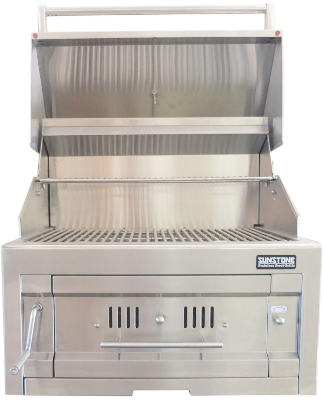 Sunstone - 28-Inch 3-Burner Single Zone Grill - Charcoal - SUNCHSZ28