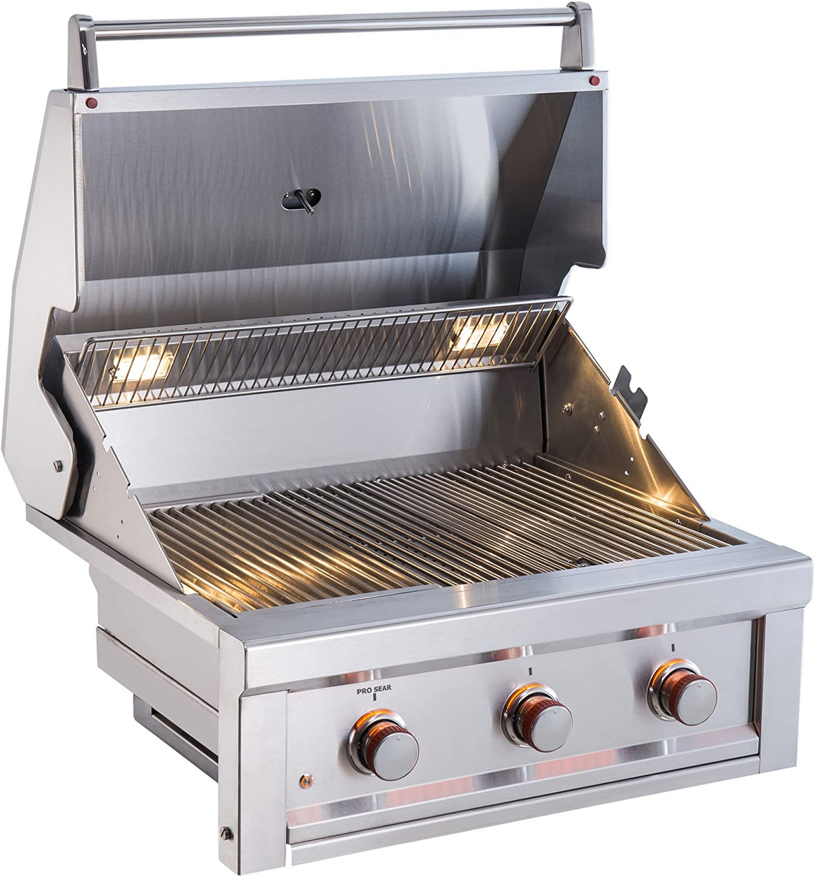 Sunstone Ruby - 30-Inch 3-Burner Built-In Grill with Pro Sear - Liquid Propane Gas - RUBY3B-LP