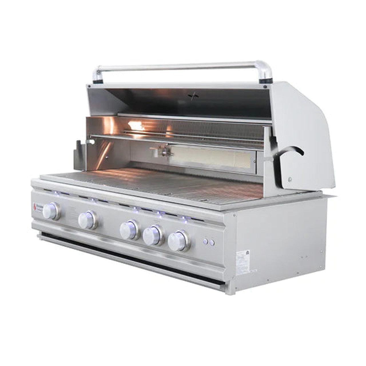 RCS Cutlass Pro - 42-Inch 4-Burner Built-In Grill with Blue LED Lights and Rear Burner - Natural Gas - RON42A