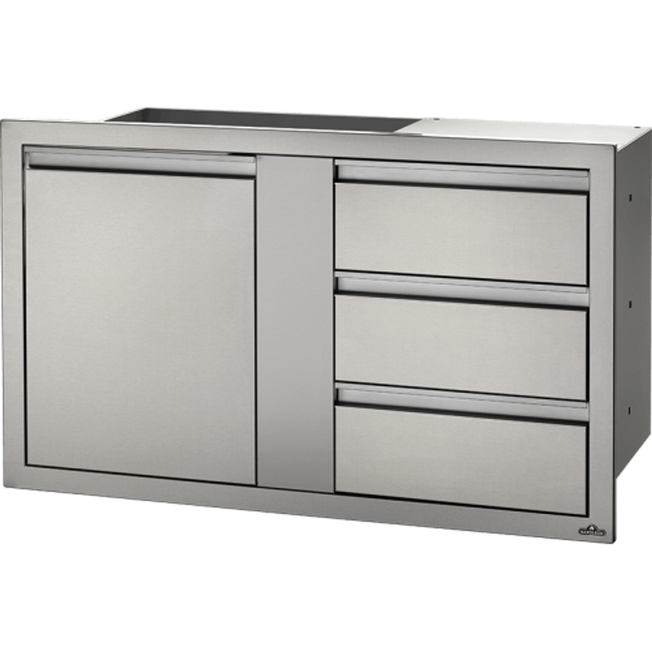 Napoleon 42" X 24" Large Single Door & Triple Drawer And Triple Drawer - BI-4224-1D3DR