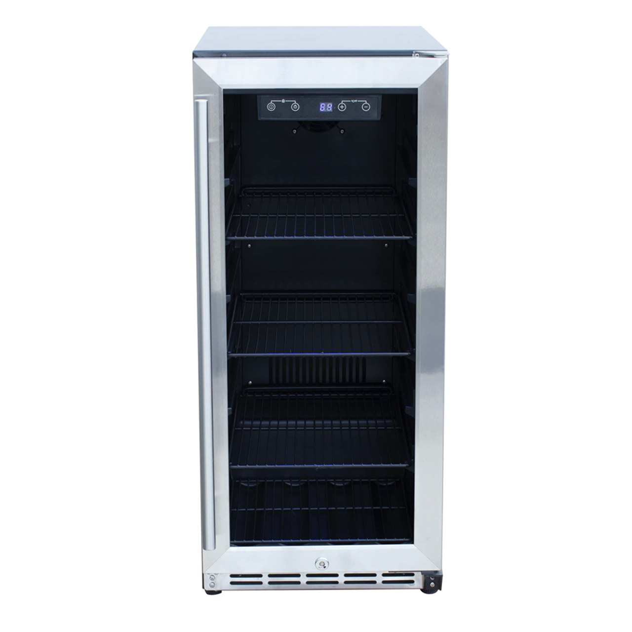 RCS 15-Inch 3.2 Cu. Ft. Outdoor Rated Stainless Steel Refrigerator with Glass Window - REFR5