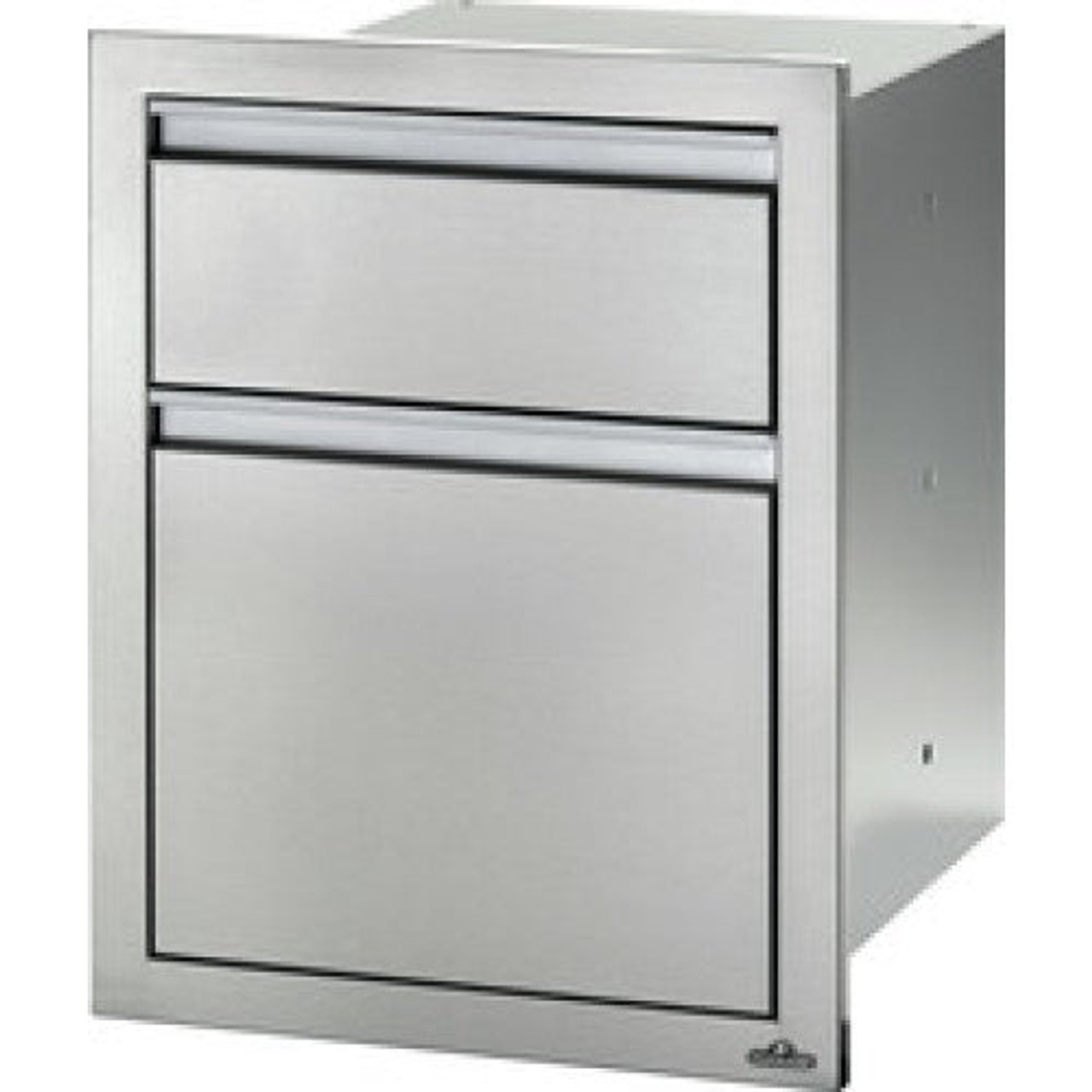 Napoleon 18 Inch Stainless Steel Double Waste Bin Drawer - BI-1824-1W